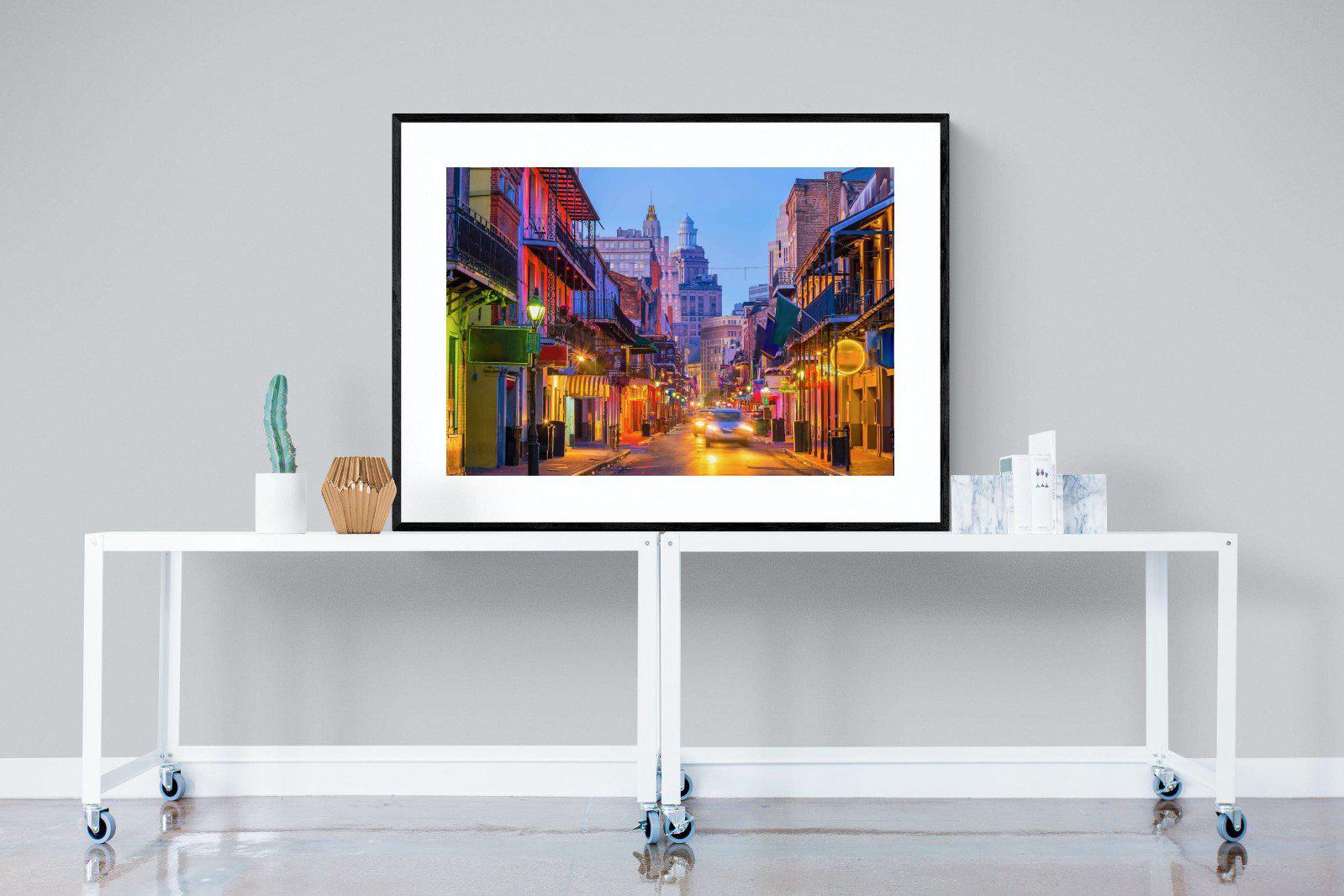 New Orleans-Wall_Art-120 x 90cm-Framed Print-Black-Pixalot