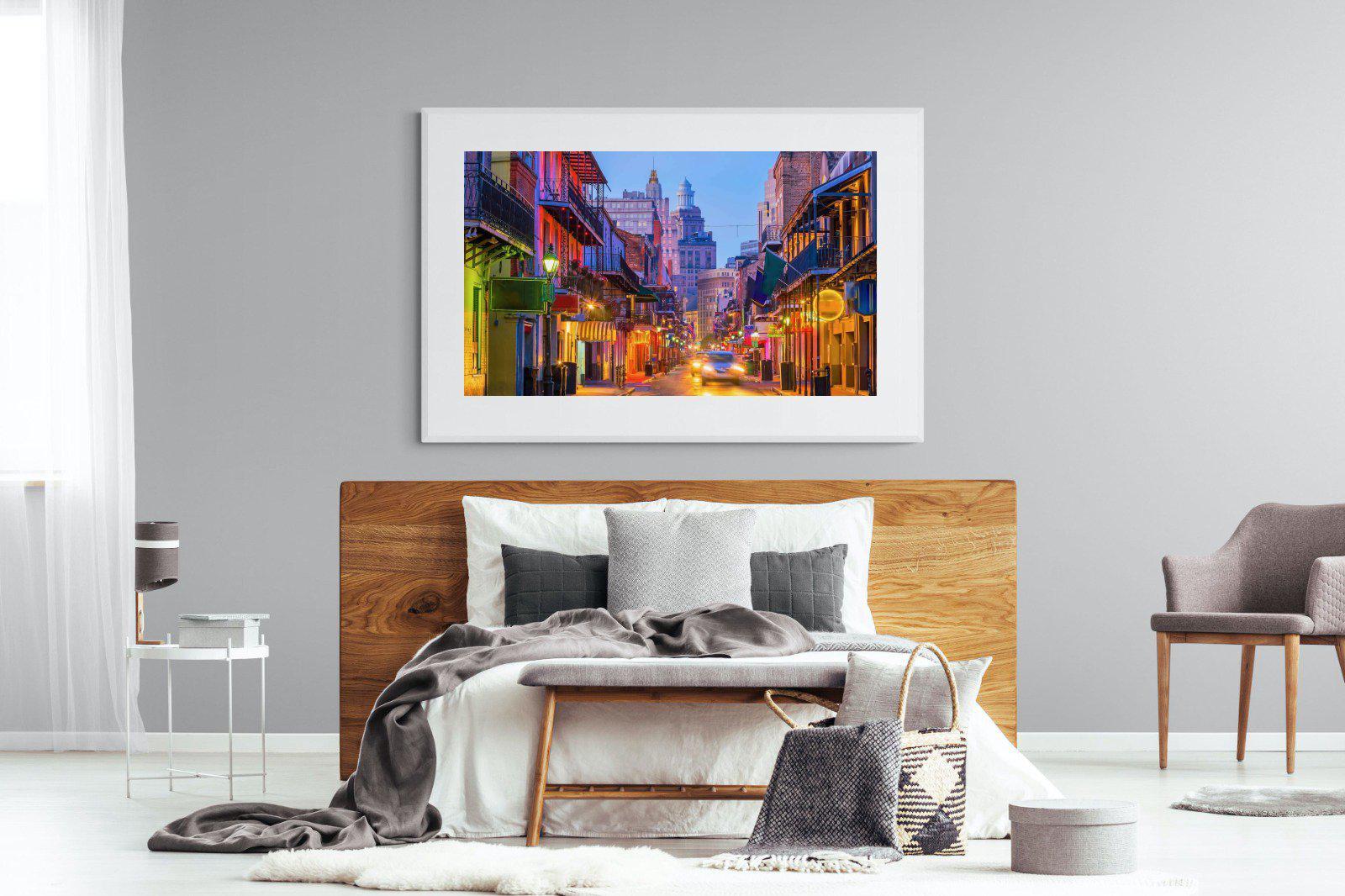 New Orleans-Wall_Art-150 x 100cm-Framed Print-White-Pixalot