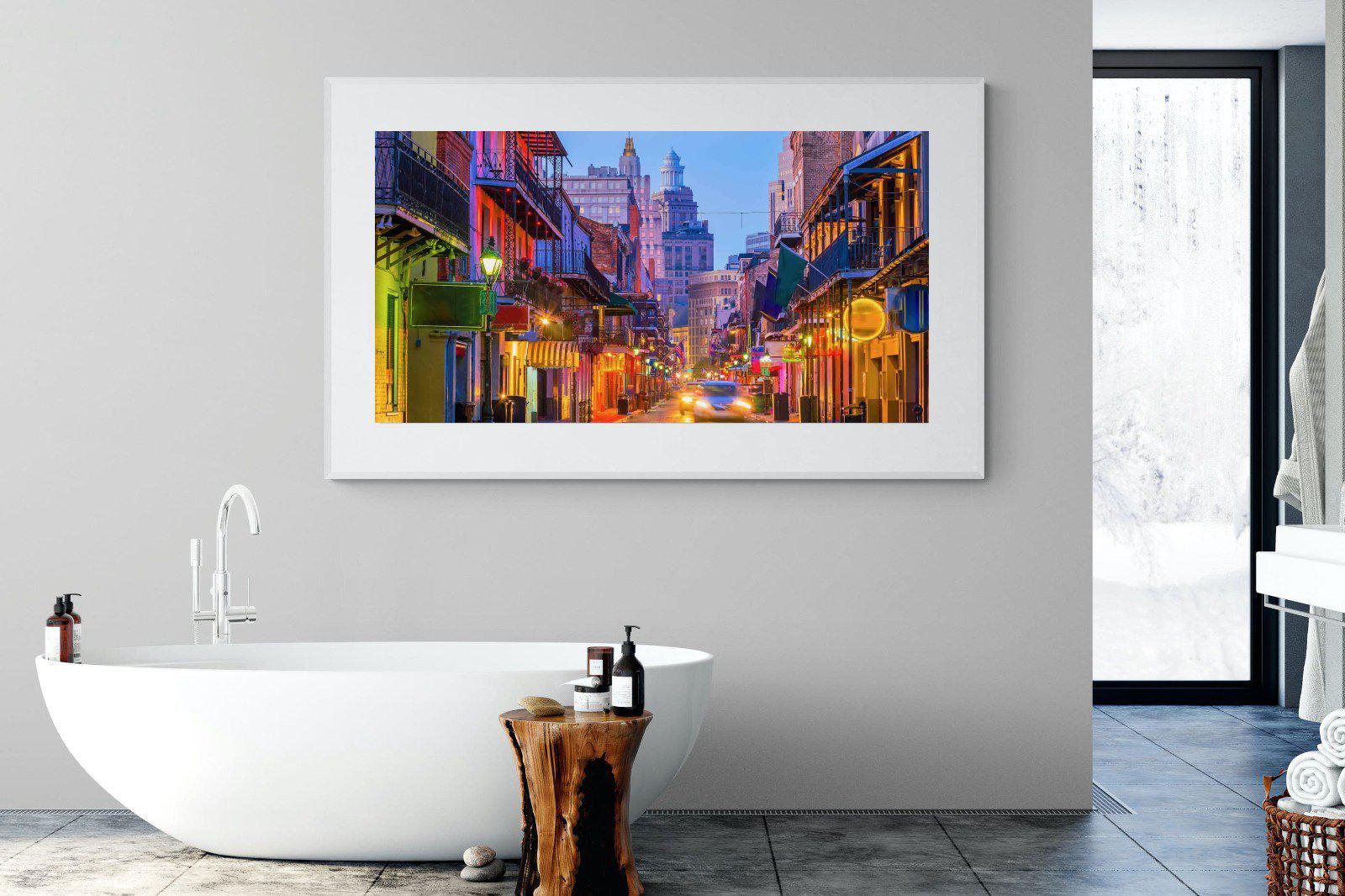 New Orleans-Wall_Art-180 x 110cm-Framed Print-White-Pixalot