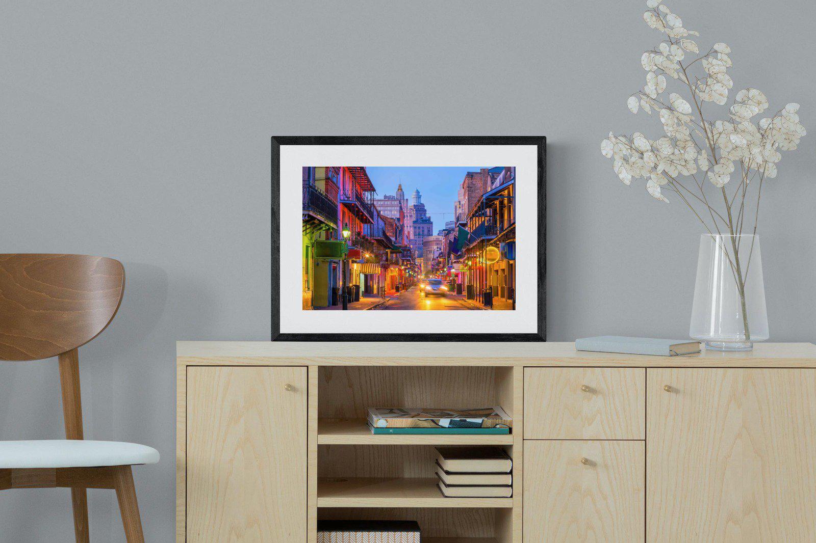 New Orleans-Wall_Art-60 x 45cm-Framed Print-Black-Pixalot