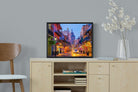 New Orleans-Wall_Art-60 x 45cm-Mounted Canvas-Black-Pixalot