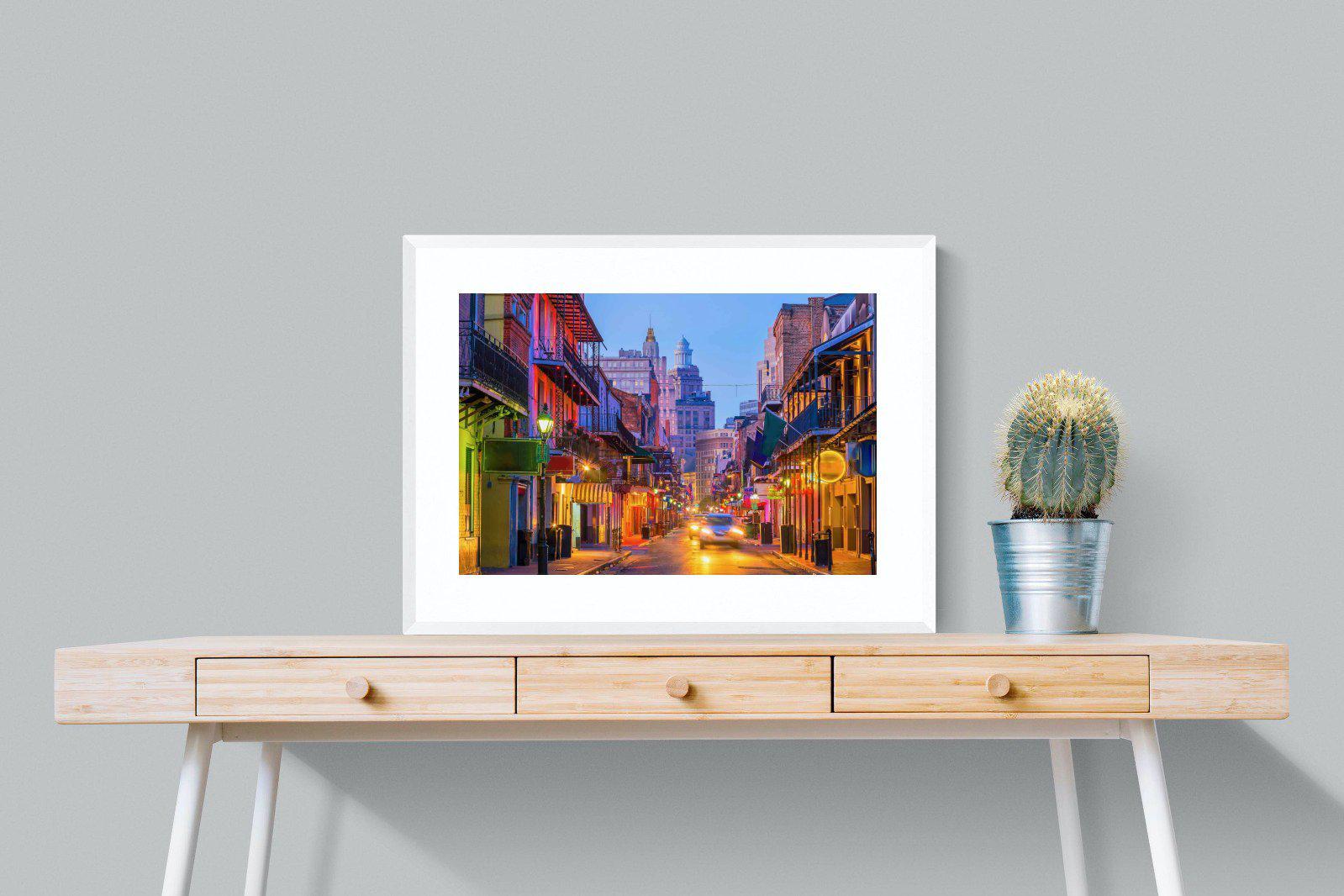 New Orleans-Wall_Art-80 x 60cm-Framed Print-White-Pixalot