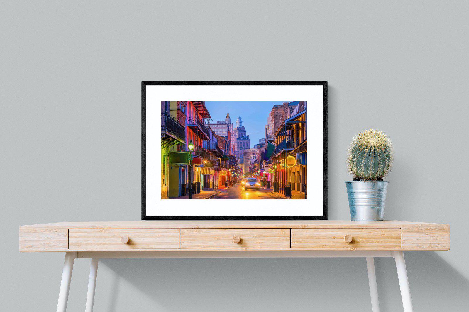 New Orleans-Wall_Art-80 x 60cm-Framed Print-Black-Pixalot