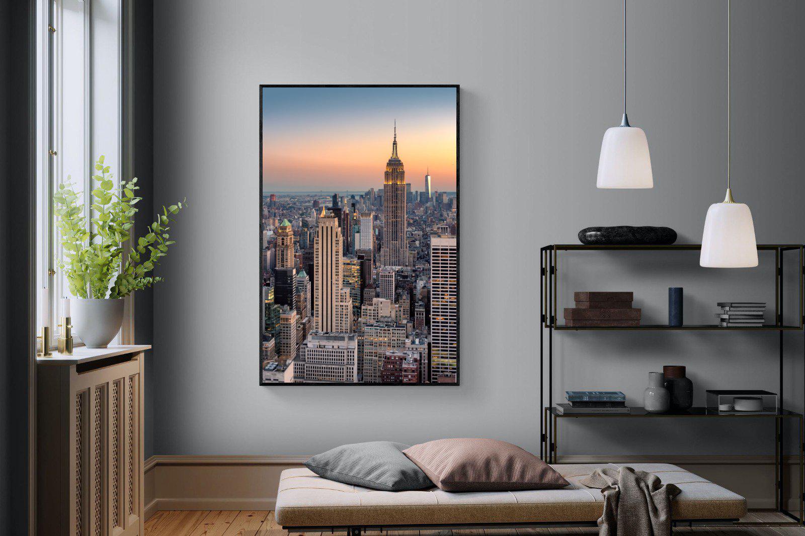 New York-Wall_Art-120 x 180cm-Mounted Canvas-Black-Pixalot