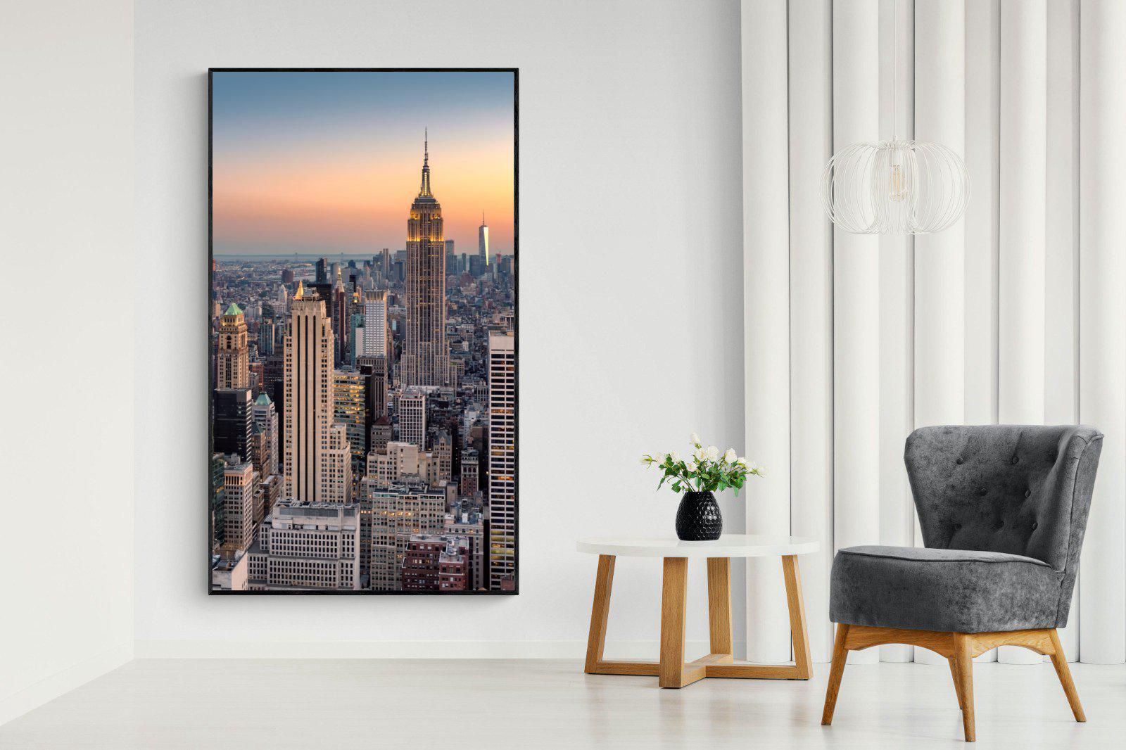 New York-Wall_Art-130 x 220cm-Mounted Canvas-Black-Pixalot