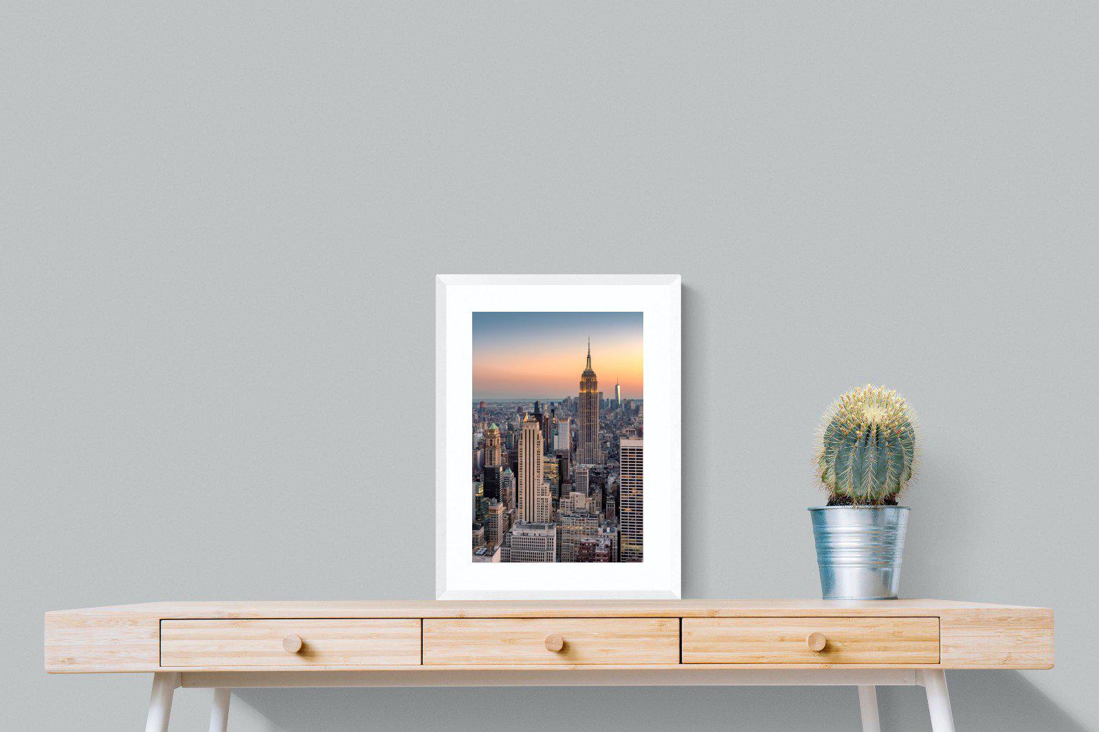 New York-Wall_Art-45 x 60cm-Framed Print-White-Pixalot