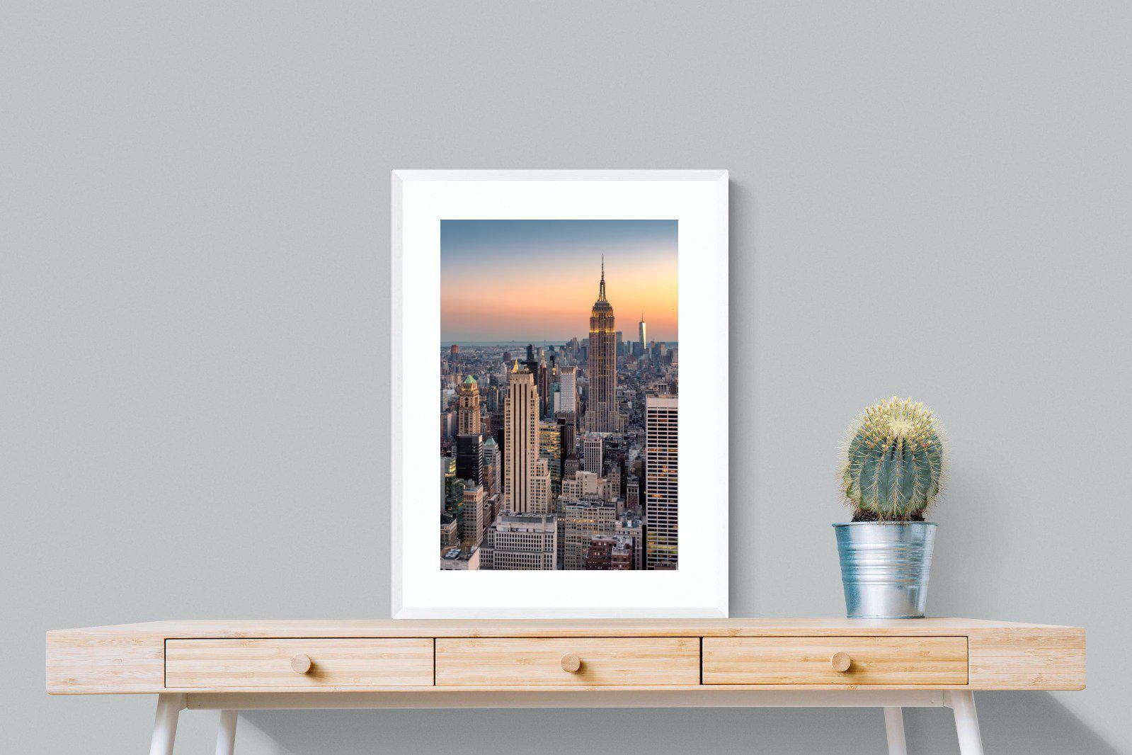 New York-Wall_Art-60 x 80cm-Framed Print-White-Pixalot