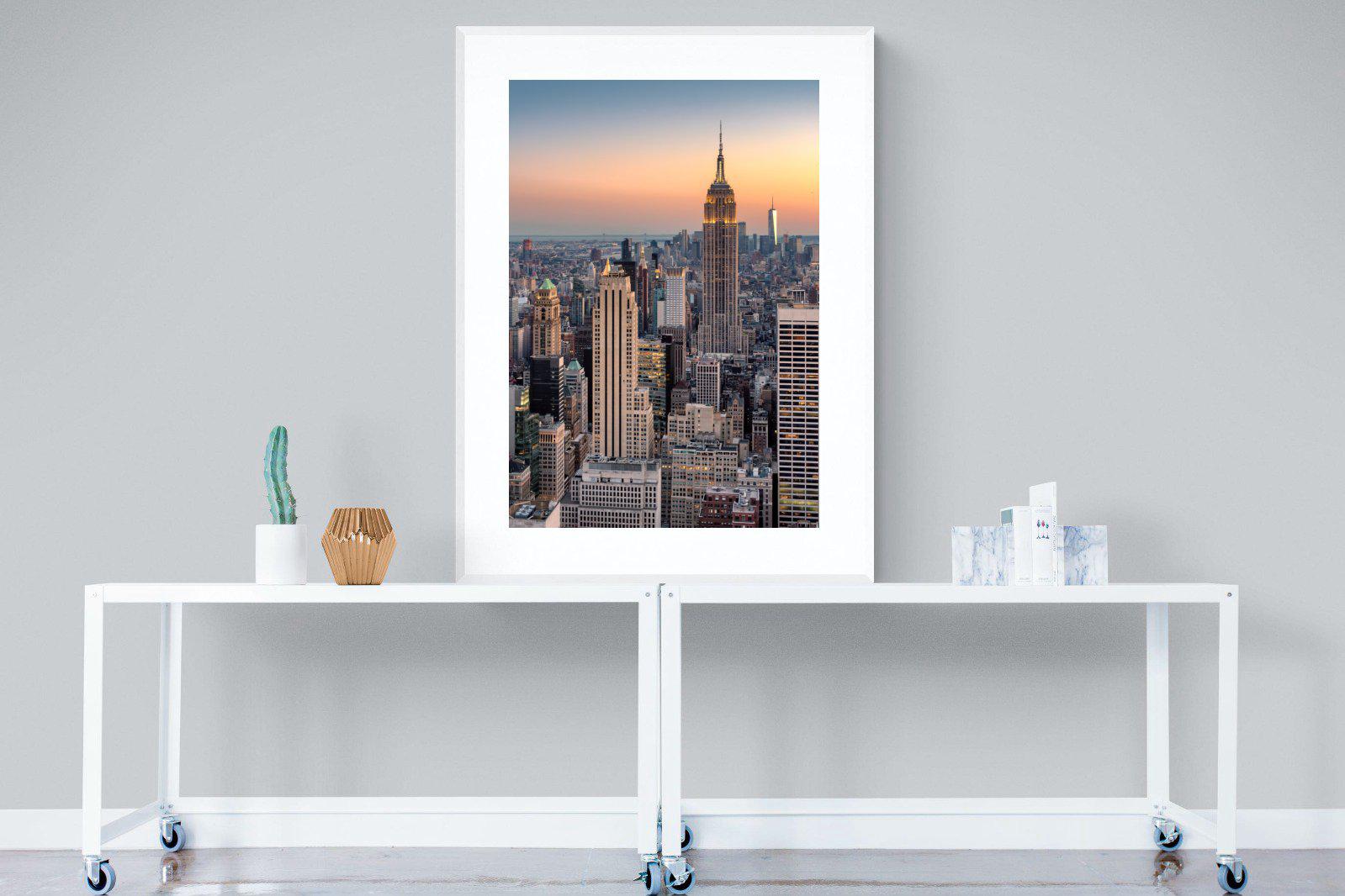 New York-Wall_Art-90 x 120cm-Framed Print-White-Pixalot