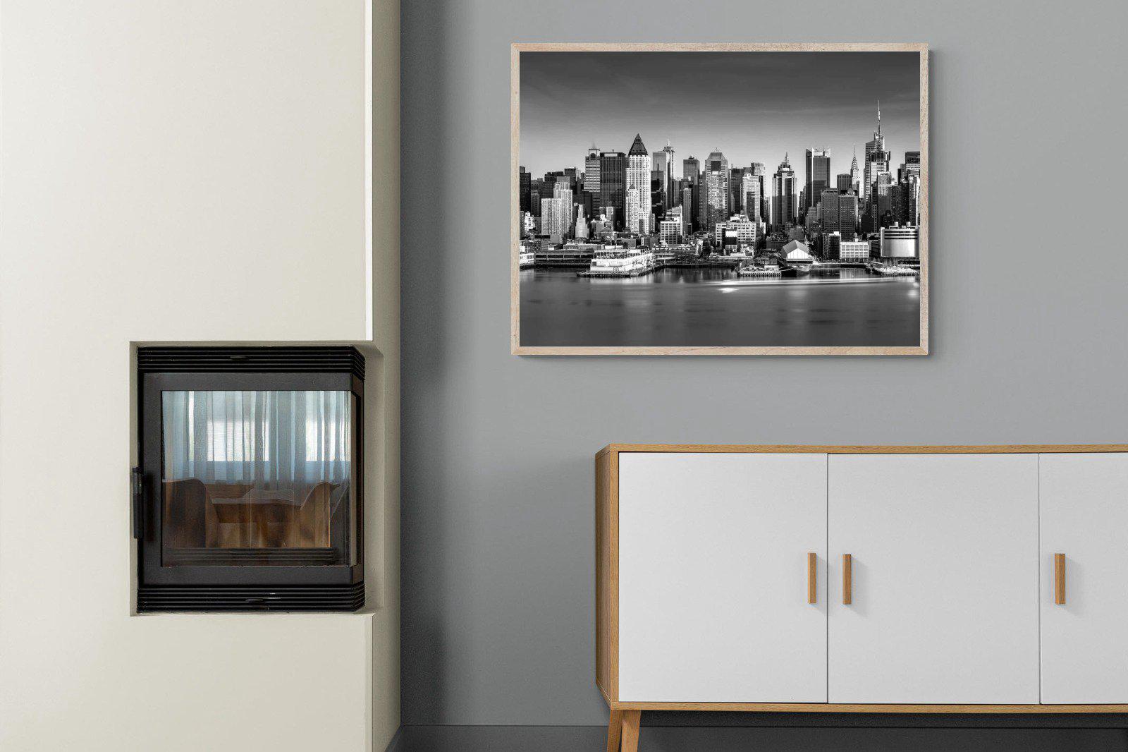 New York Skyline-Wall_Art-100 x 75cm-Mounted Canvas-Wood-Pixalot