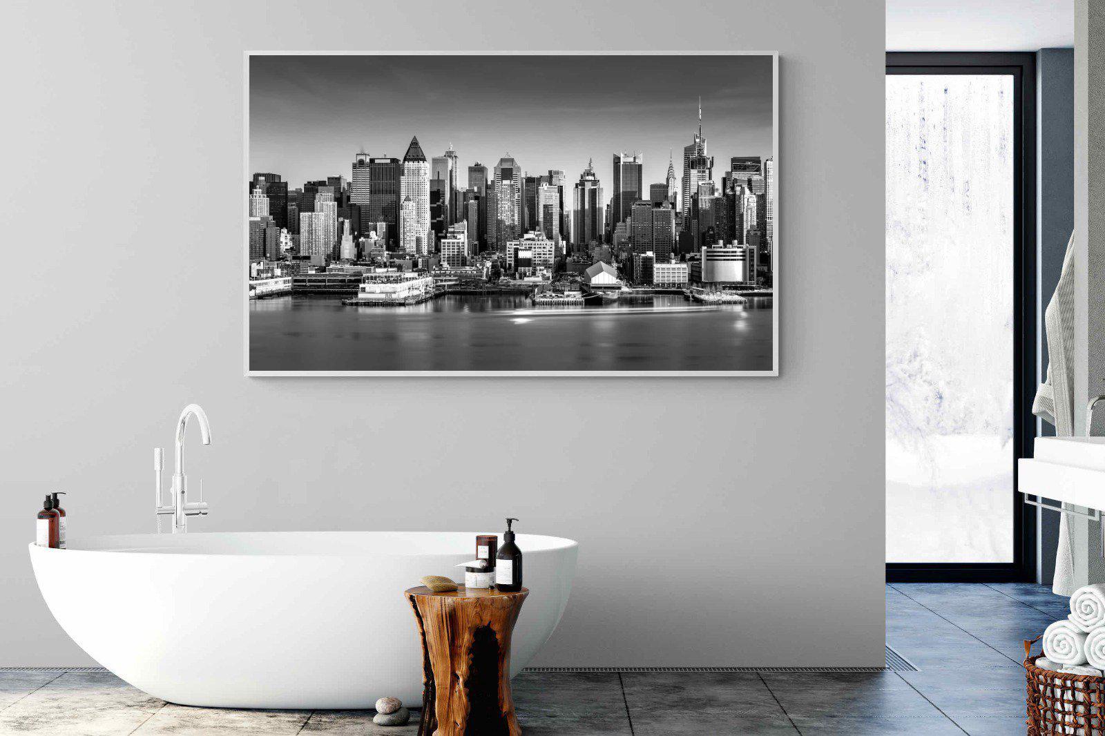 New York Skyline-Wall_Art-180 x 110cm-Mounted Canvas-White-Pixalot