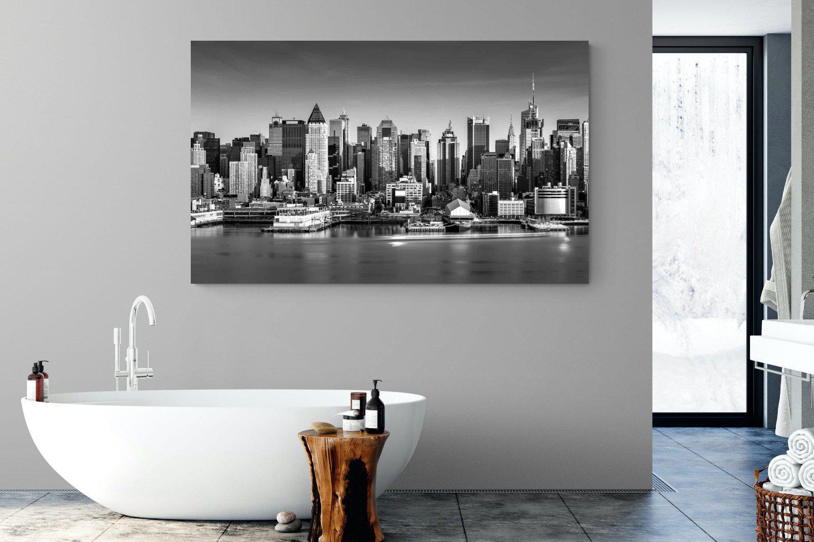 New York Skyline-Wall_Art-180 x 110cm-Mounted Canvas-No Frame-Pixalot