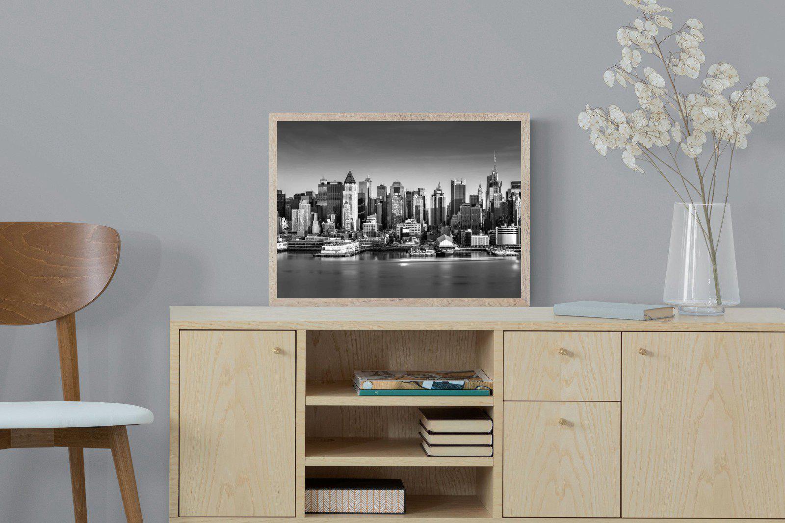 New York Skyline-Wall_Art-60 x 45cm-Mounted Canvas-Wood-Pixalot