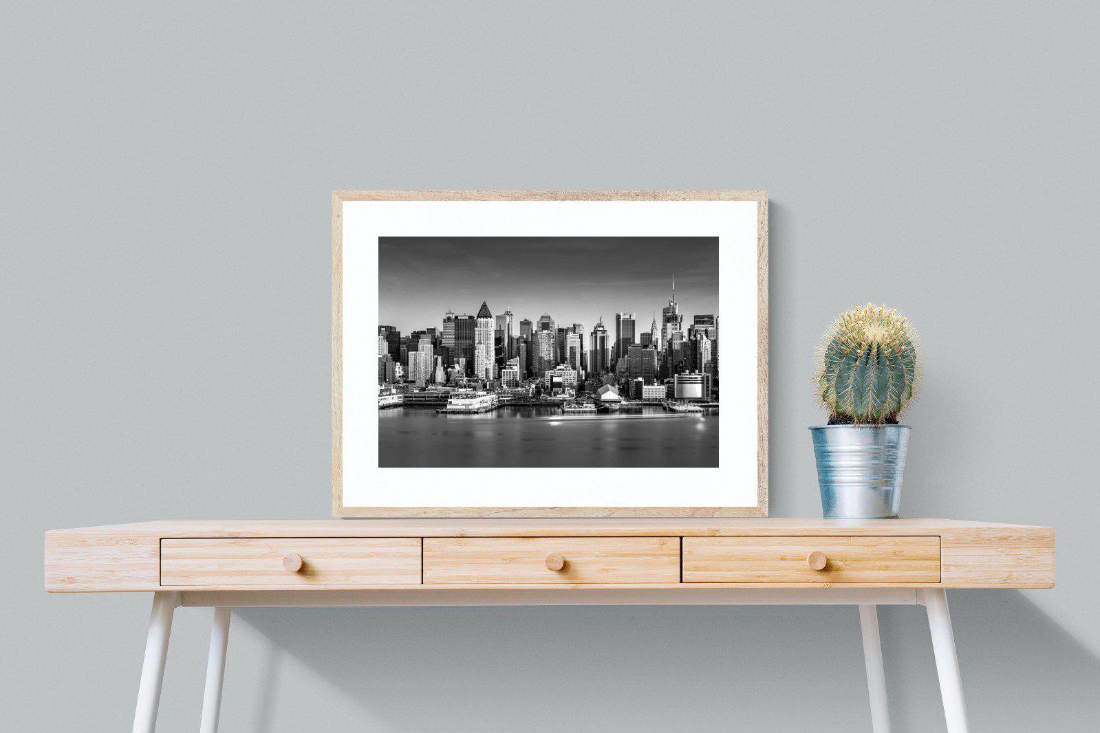 New York Skyline-Wall_Art-80 x 60cm-Framed Print-Wood-Pixalot