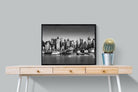 New York Skyline-Wall_Art-80 x 60cm-Mounted Canvas-Black-Pixalot