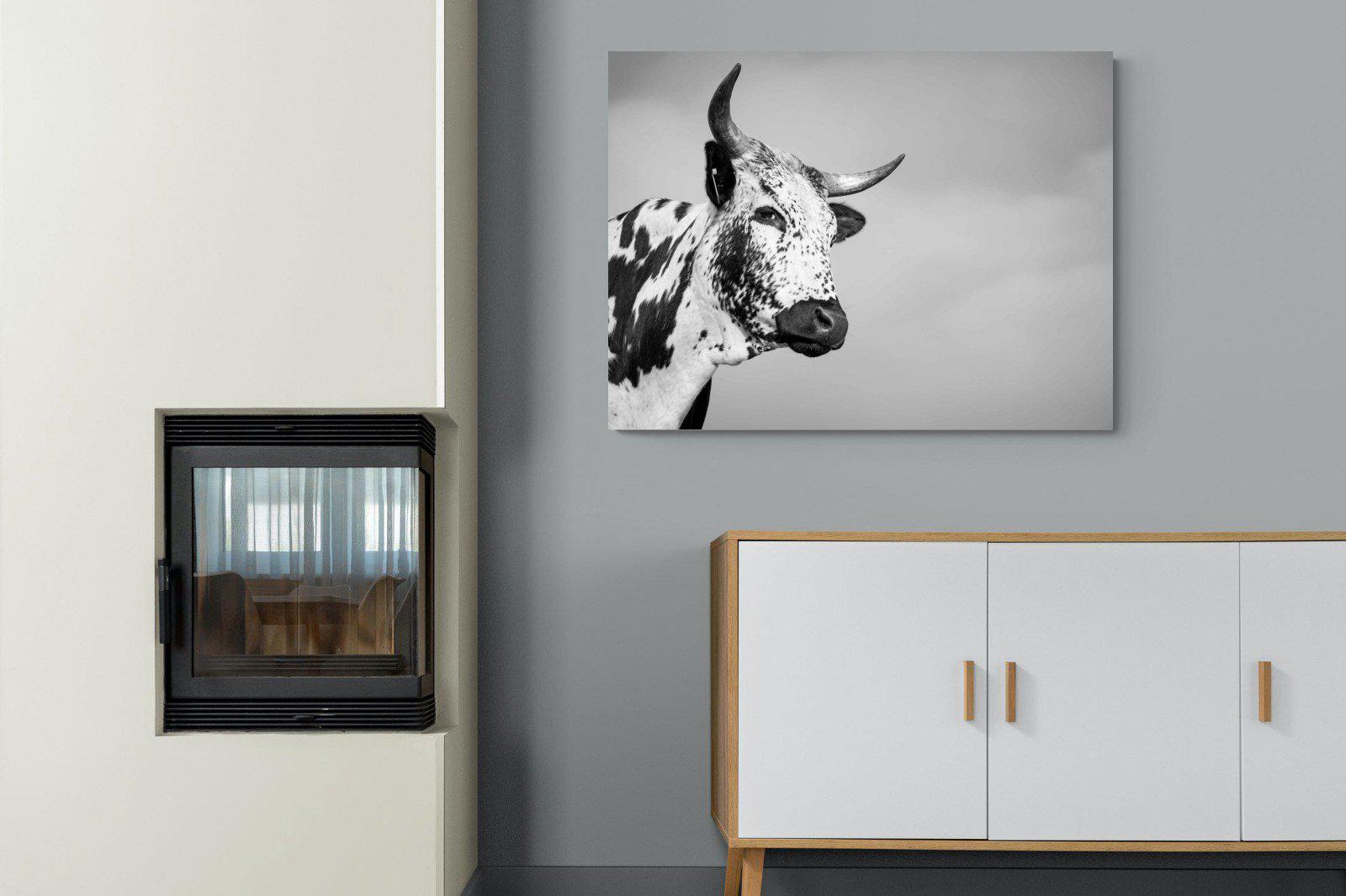 Nguni Bull-Wall_Art-100 x 75cm-Mounted Canvas-No Frame-Pixalot