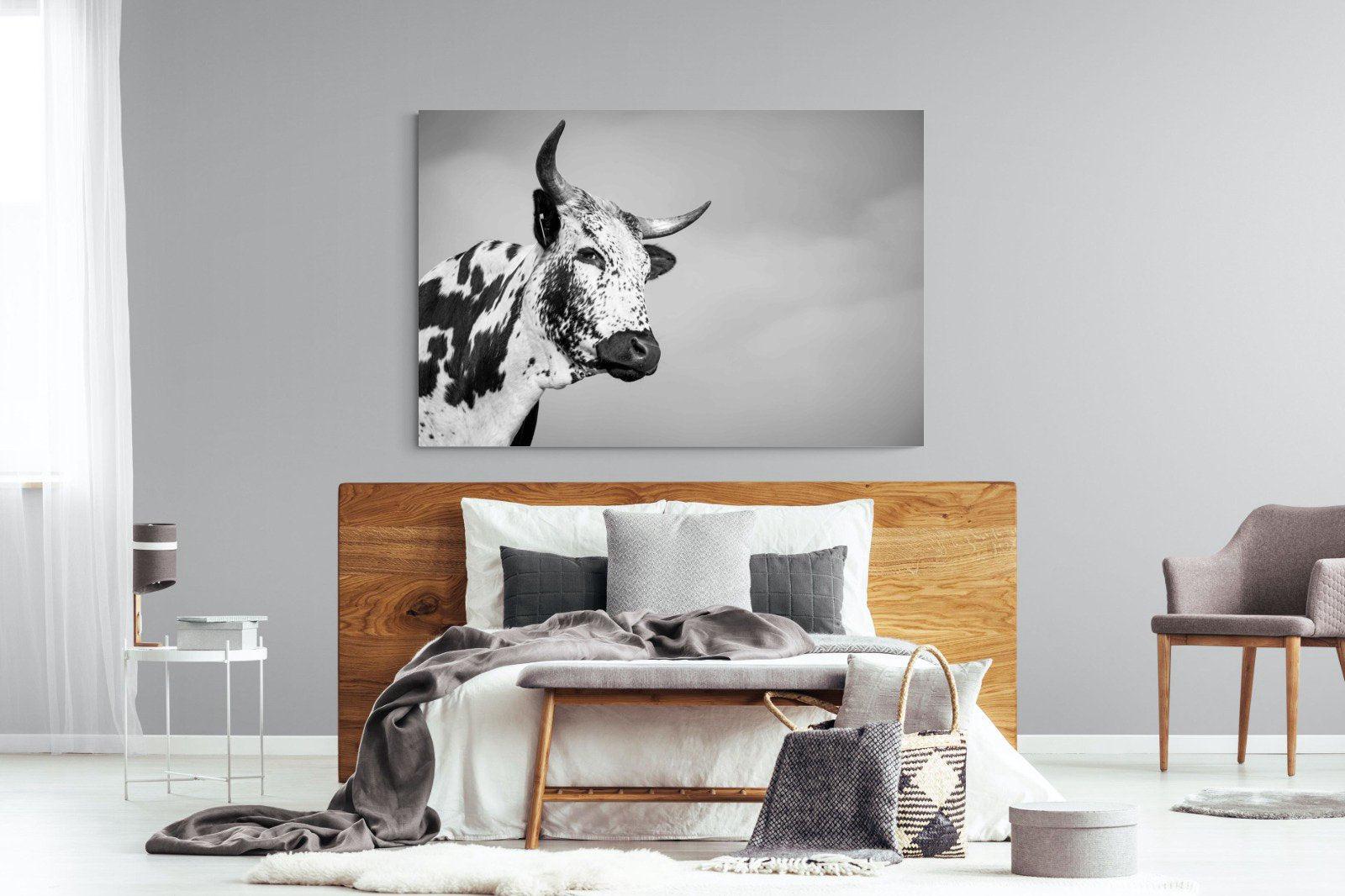Nguni Bull-Wall_Art-150 x 100cm-Mounted Canvas-No Frame-Pixalot
