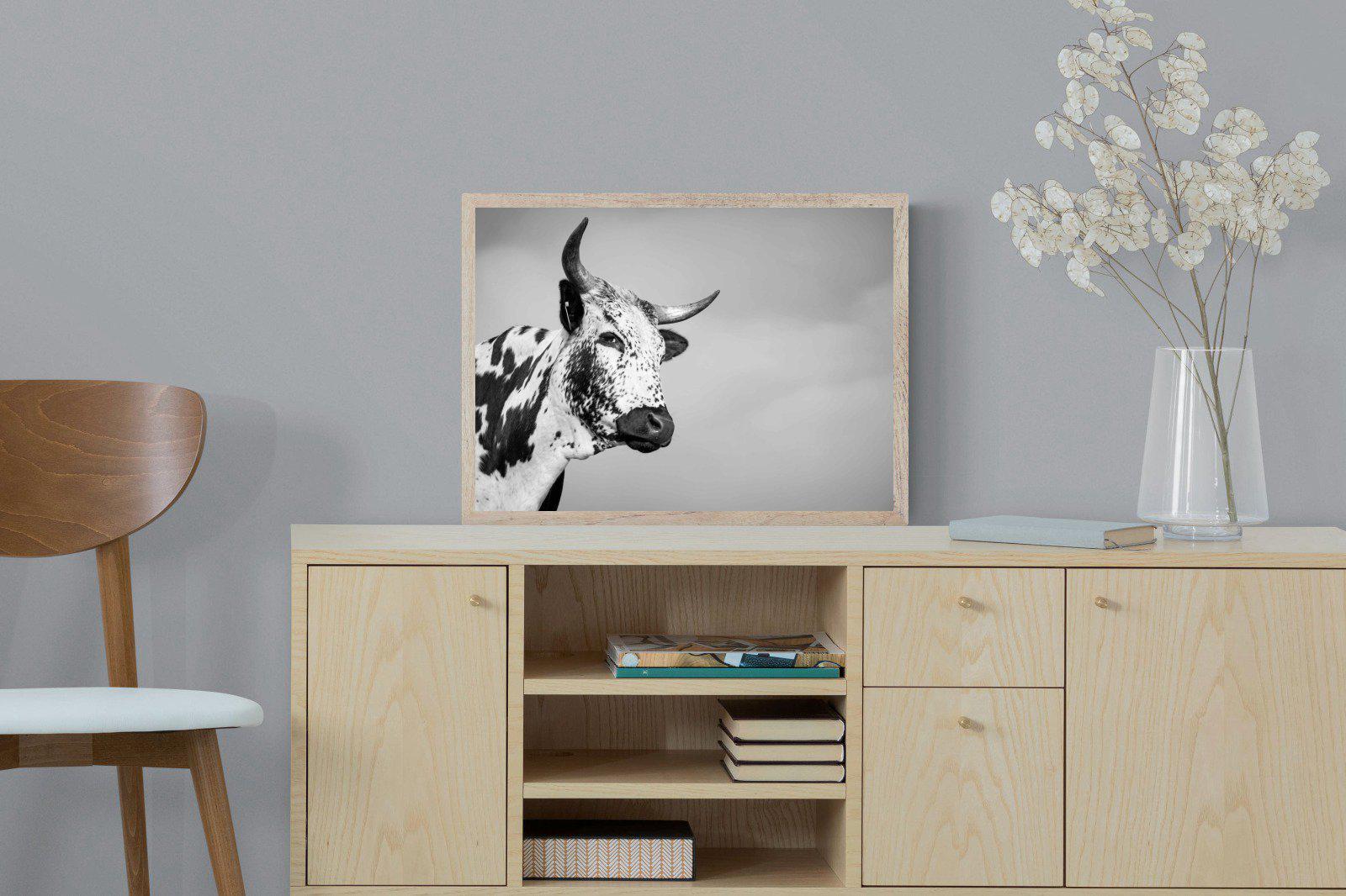Nguni Bull-Wall_Art-60 x 45cm-Mounted Canvas-Wood-Pixalot