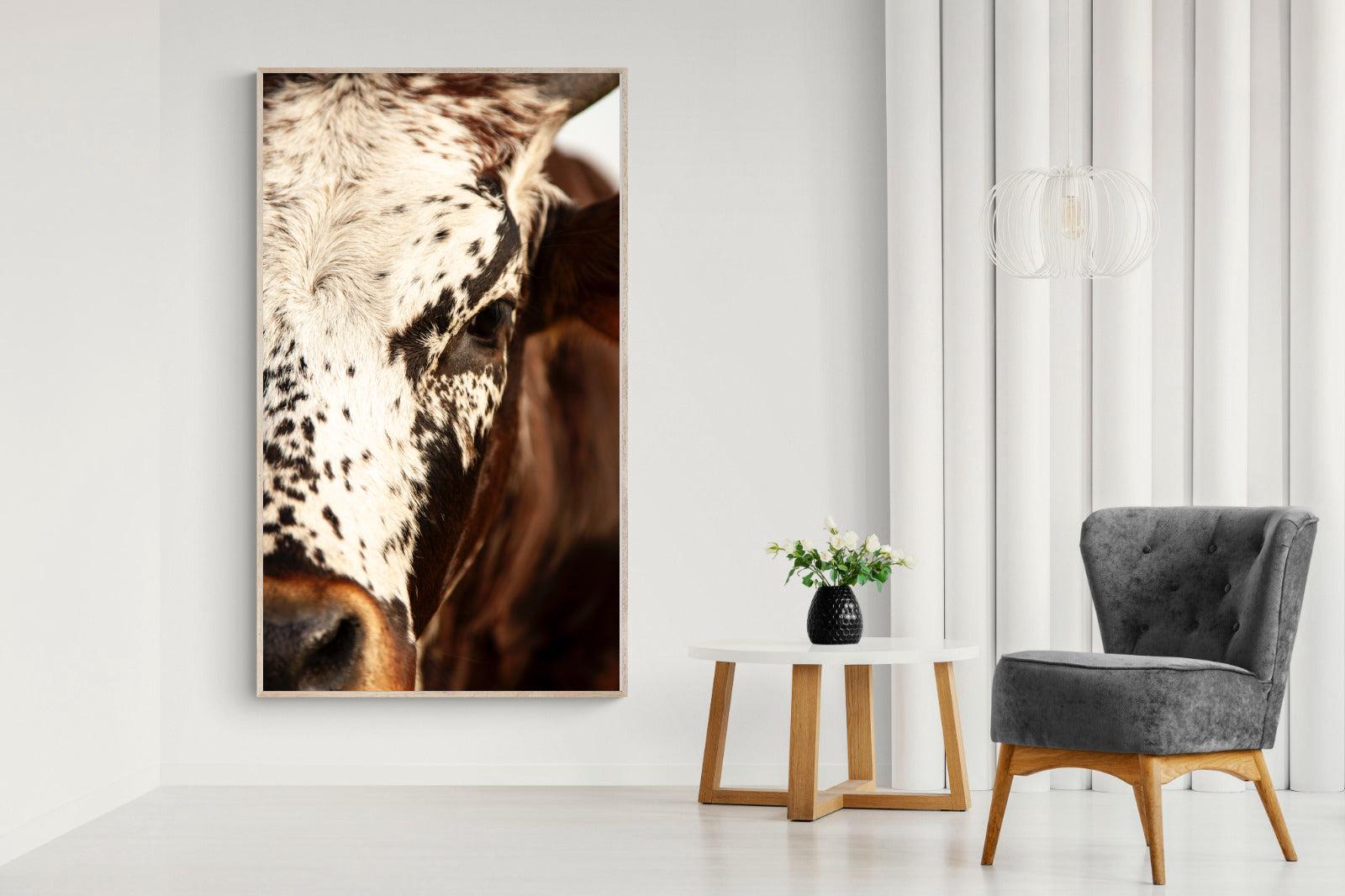 Nguni Close-Wall_Art-130 x 220cm-Mounted Canvas-Wood-Pixalot