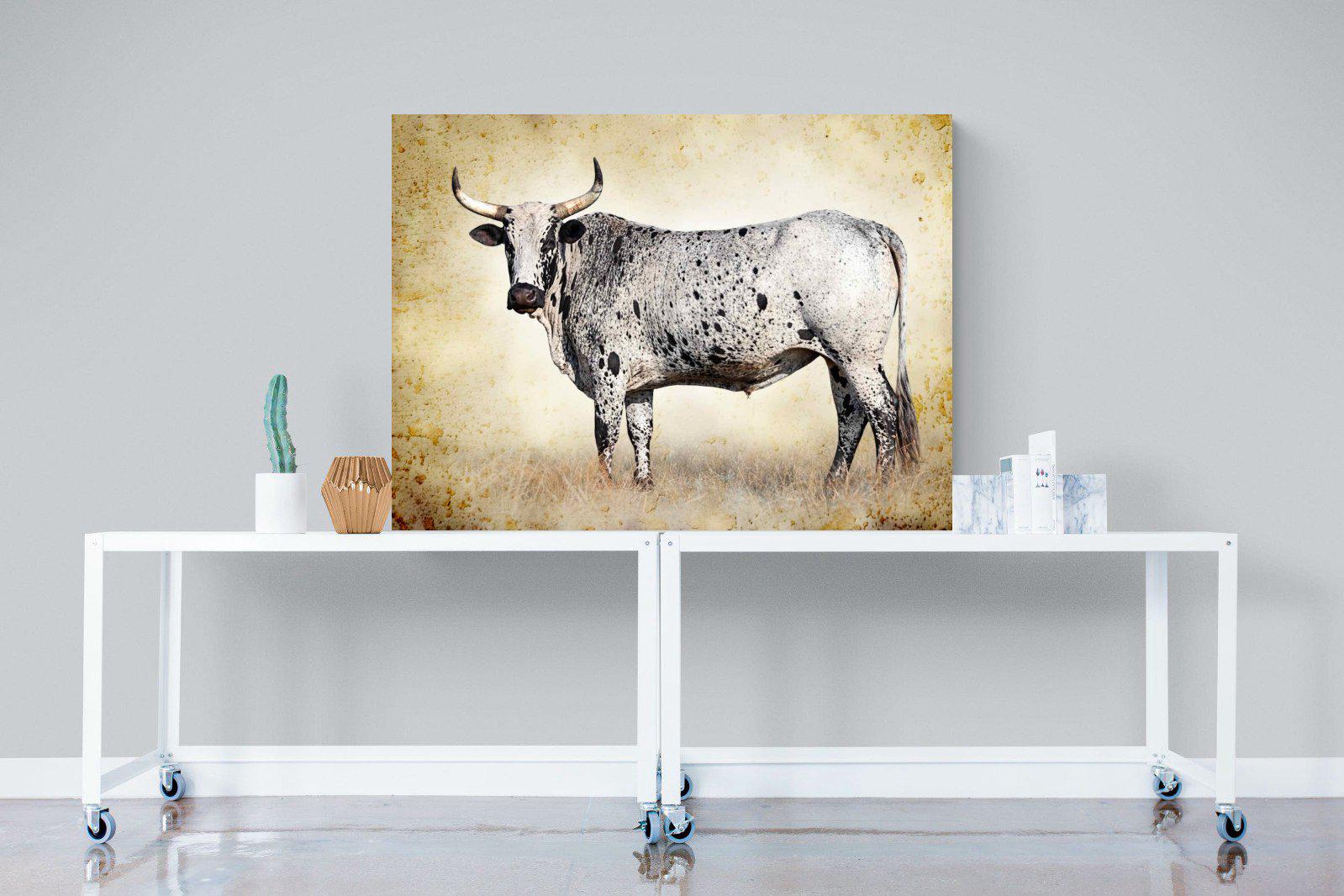 Nguni Ox-Wall_Art-120 x 90cm-Mounted Canvas-No Frame-Pixalot