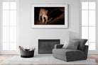 Night Leopard-Wall_Art-150 x 100cm-Framed Print-Wood-Pixalot