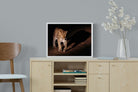 Night Leopard-Wall_Art-60 x 45cm-Mounted Canvas-White-Pixalot