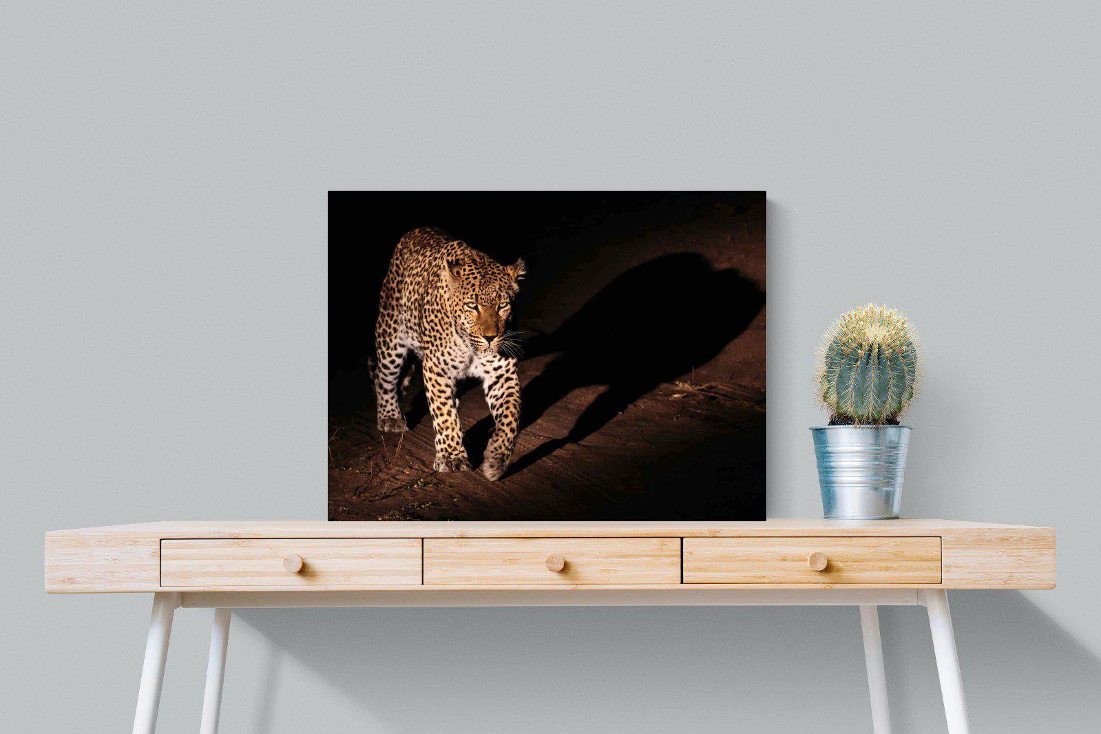 Night Leopard-Wall_Art-80 x 60cm-Mounted Canvas-No Frame-Pixalot