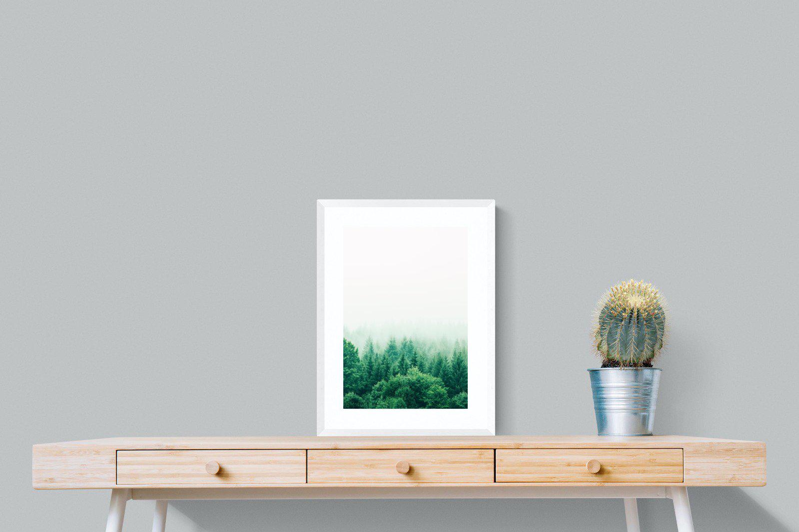 Nordic Forest-Wall_Art-45 x 60cm-Framed Print-White-Pixalot