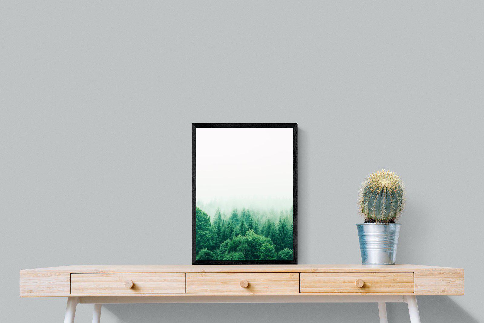 Nordic Forest-Wall_Art-45 x 60cm-Mounted Canvas-Black-Pixalot