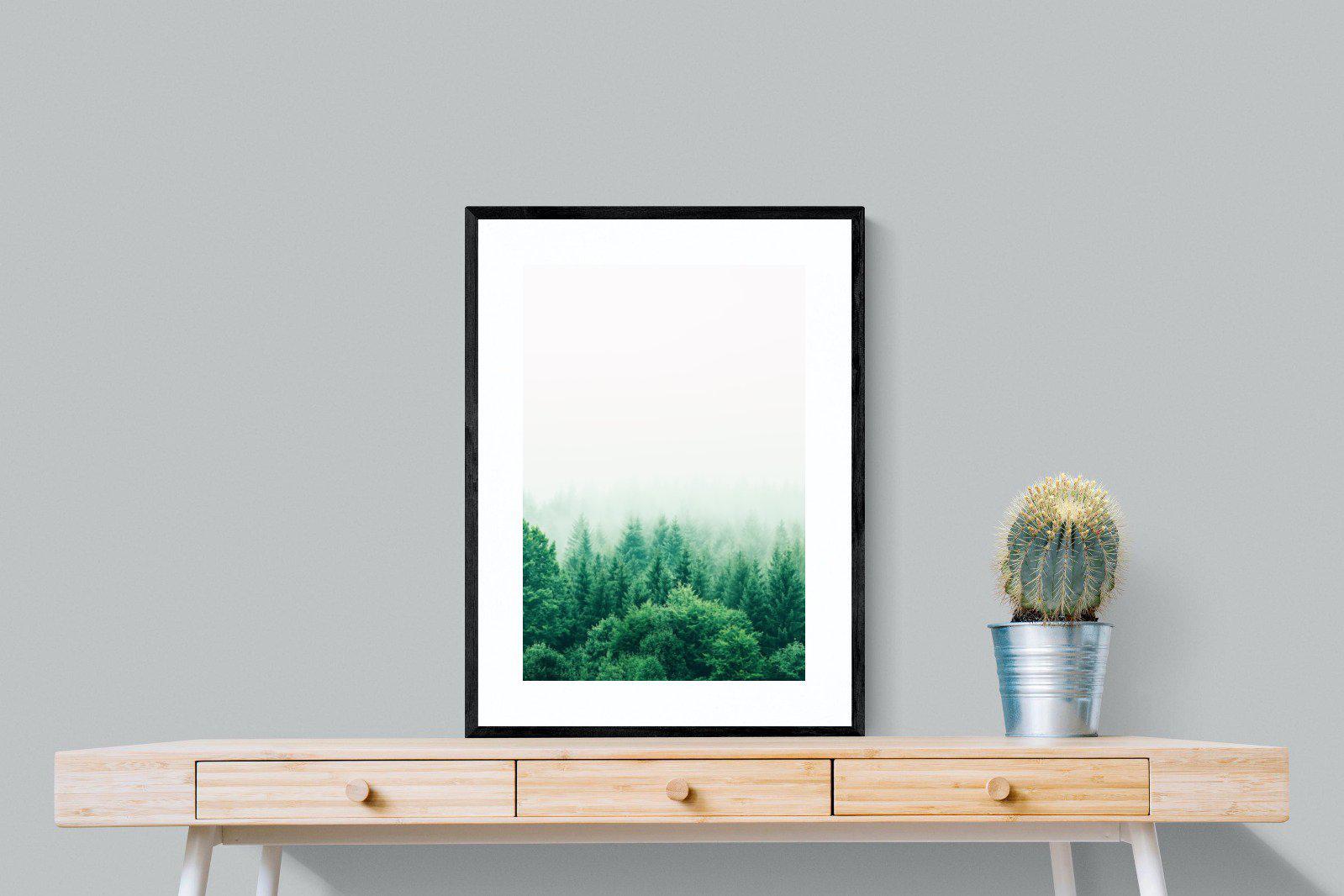 Nordic Forest-Wall_Art-60 x 80cm-Framed Print-Black-Pixalot