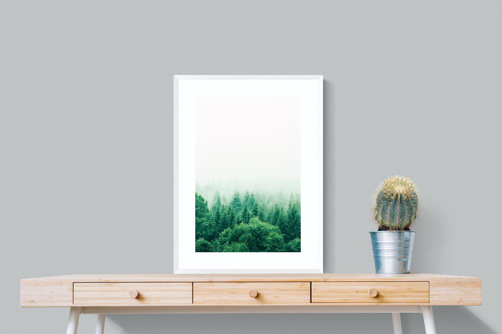Nordic Forest-Wall_Art-60 x 80cm-Framed Print-White-Pixalot