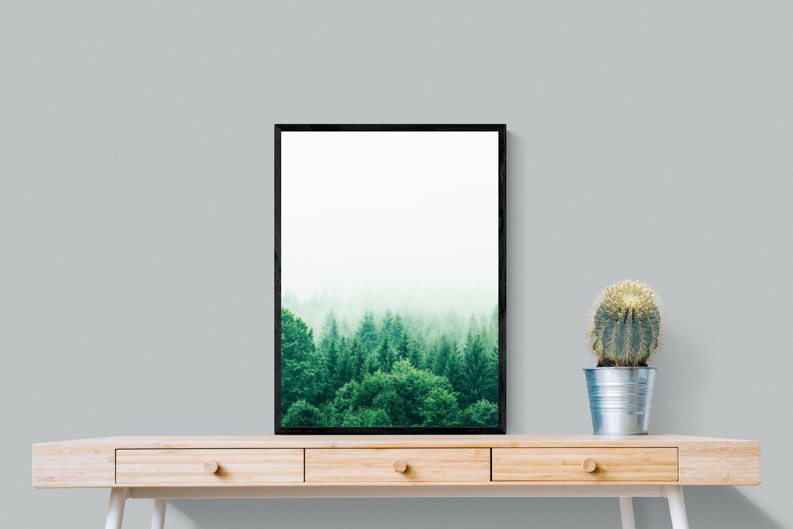 Nordic Forest-Wall_Art-60 x 80cm-Mounted Canvas-Black-Pixalot