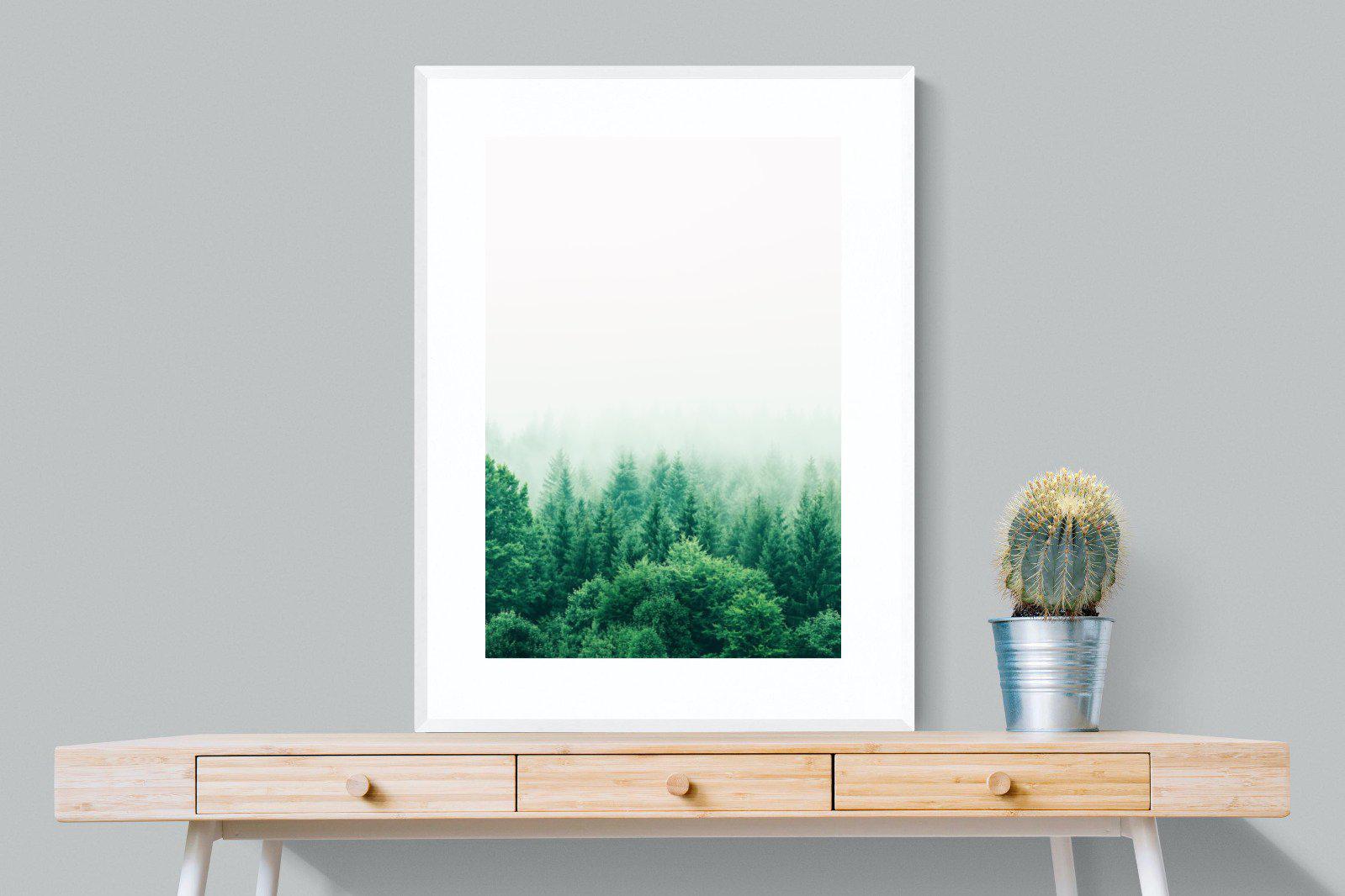 Nordic Forest-Wall_Art-75 x 100cm-Framed Print-White-Pixalot