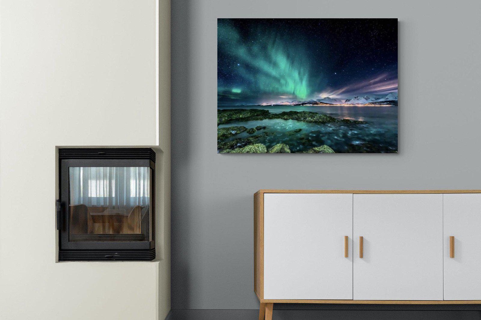 Northern Lights-Wall_Art-100 x 75cm-Mounted Canvas-No Frame-Pixalot