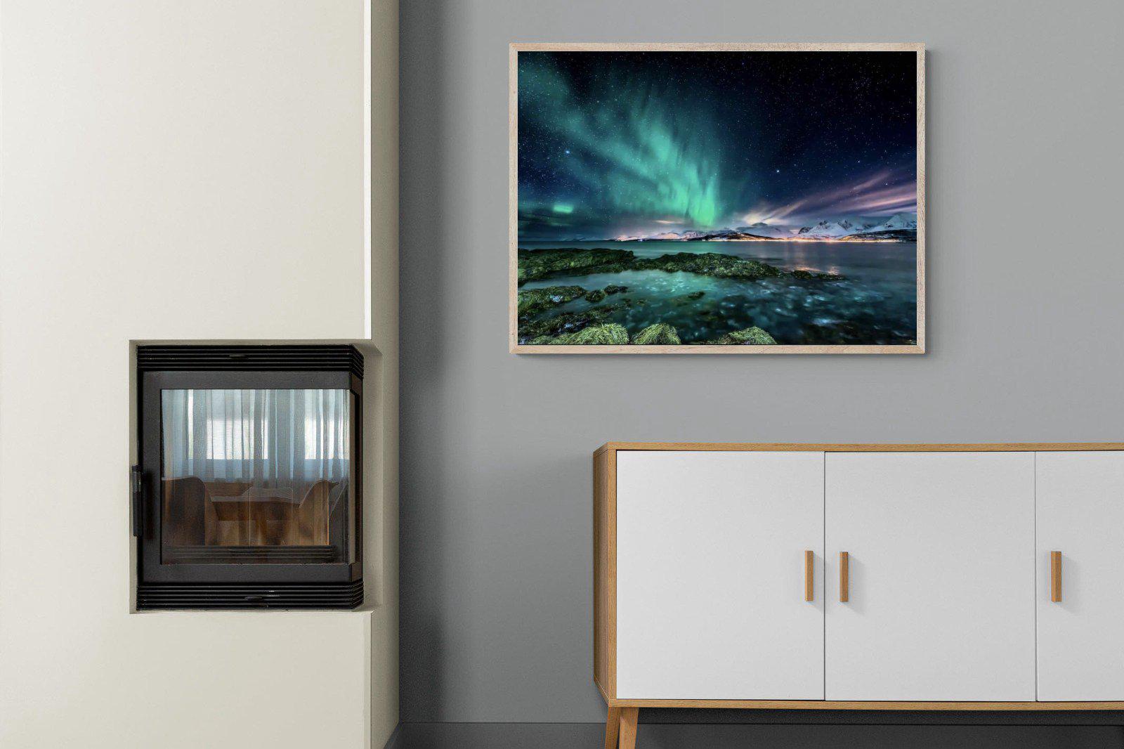 Northern Lights-Wall_Art-100 x 75cm-Mounted Canvas-Wood-Pixalot