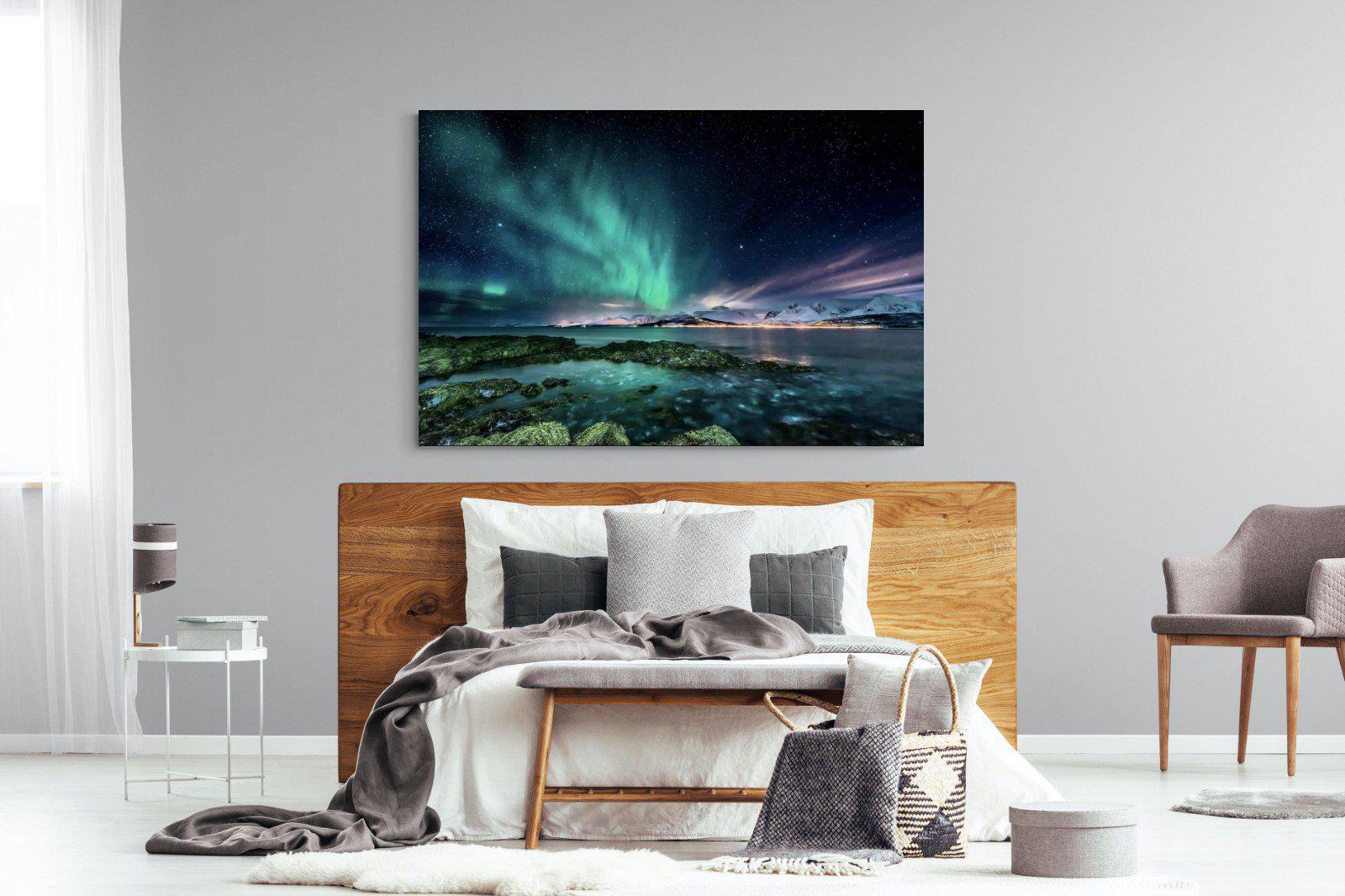 Northern Lights-Wall_Art-150 x 100cm-Mounted Canvas-No Frame-Pixalot