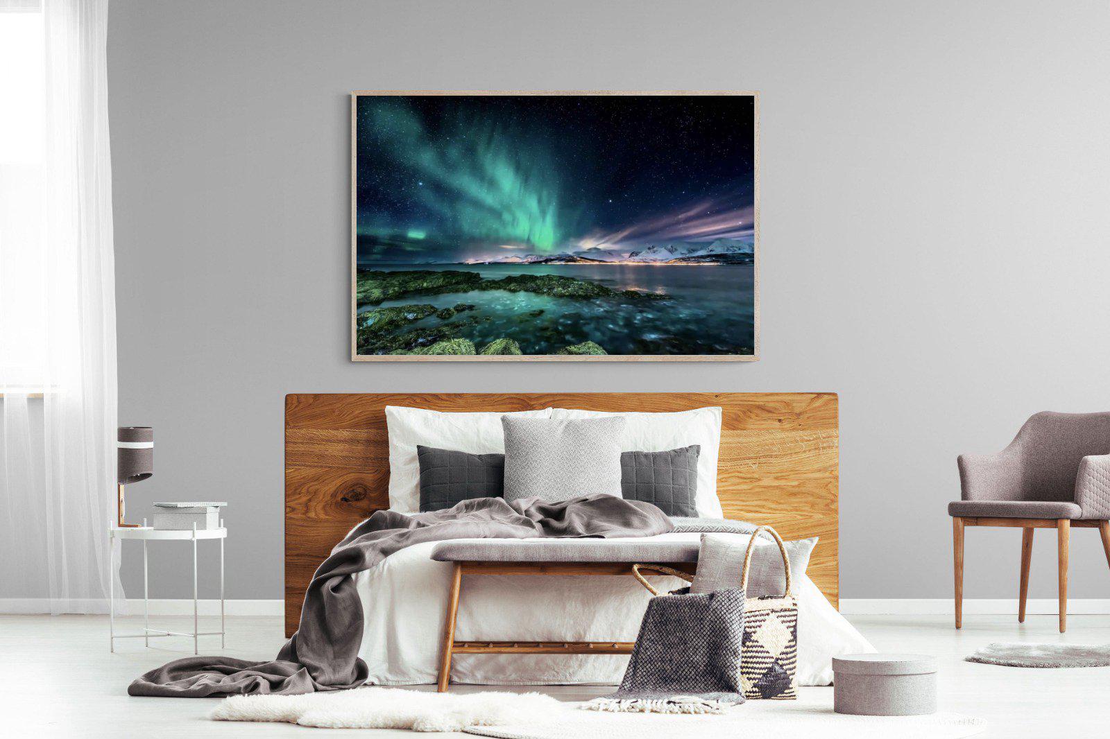 Northern Lights-Wall_Art-150 x 100cm-Mounted Canvas-Wood-Pixalot