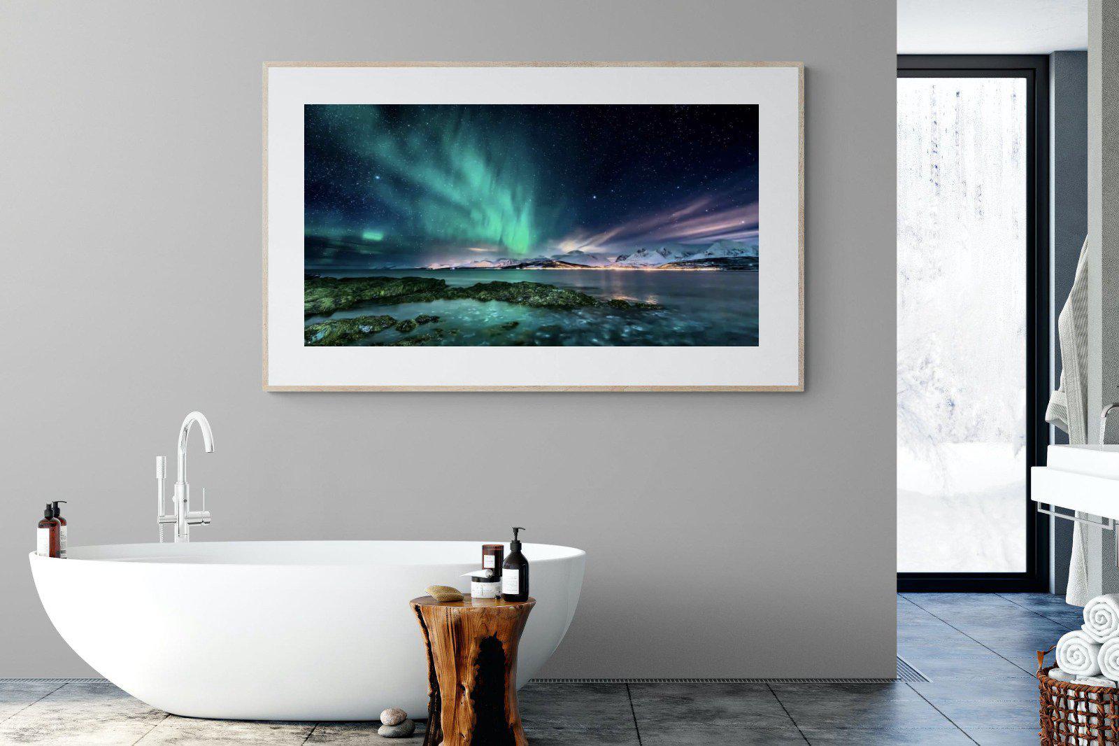 Northern Lights-Wall_Art-180 x 110cm-Framed Print-Wood-Pixalot