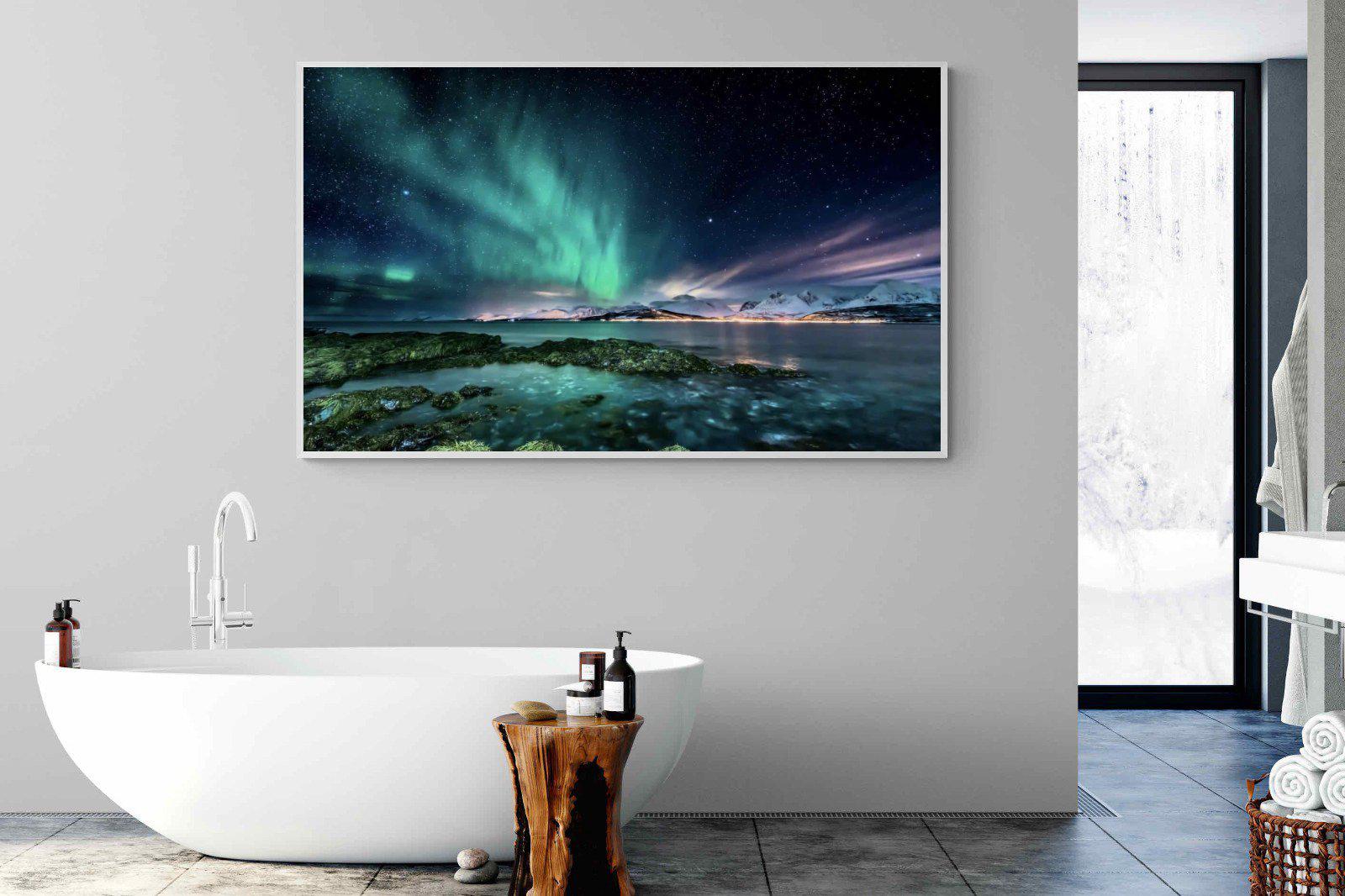 Northern Lights-Wall_Art-180 x 110cm-Mounted Canvas-White-Pixalot