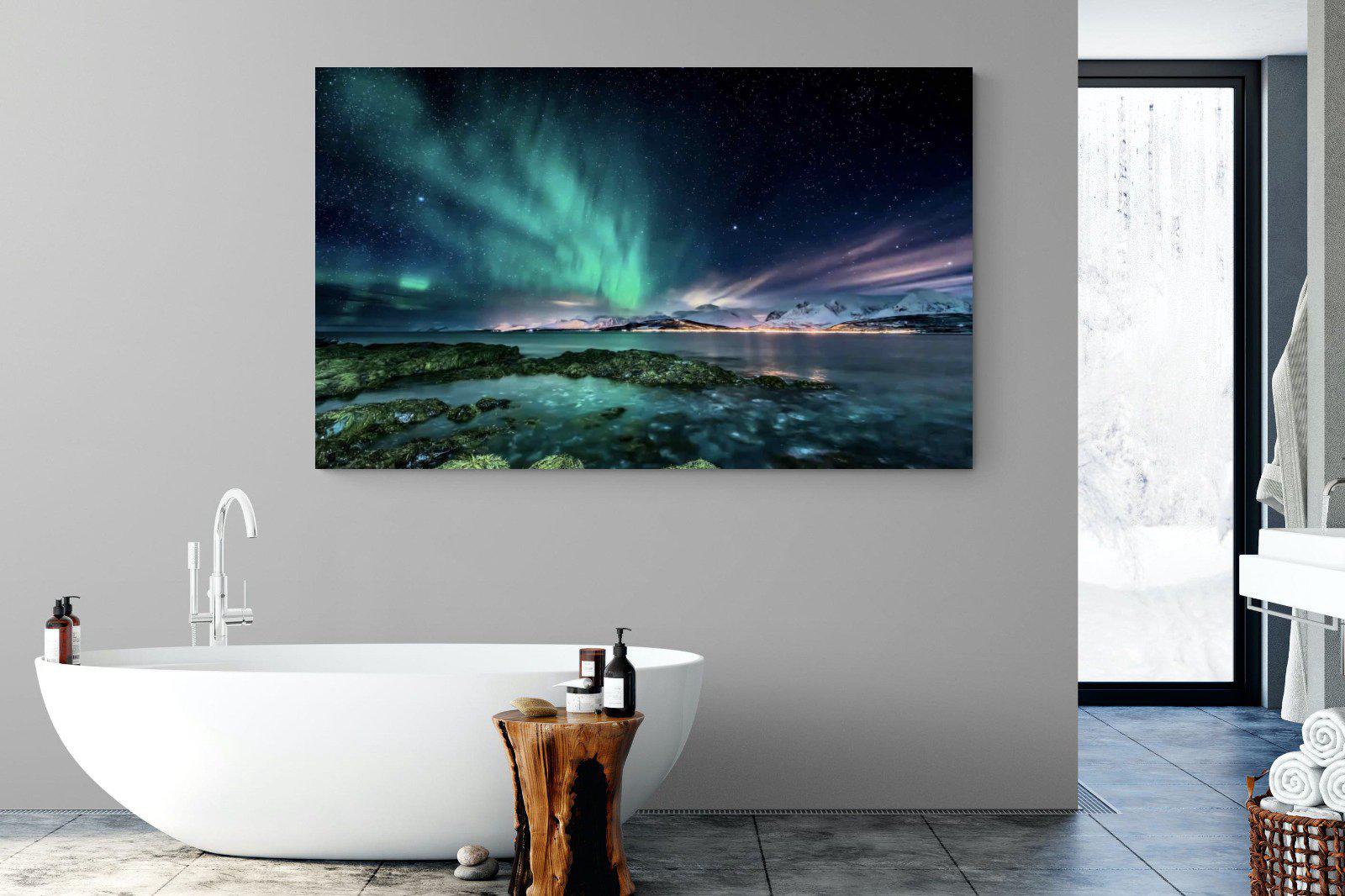 Northern Lights-Wall_Art-180 x 110cm-Mounted Canvas-No Frame-Pixalot