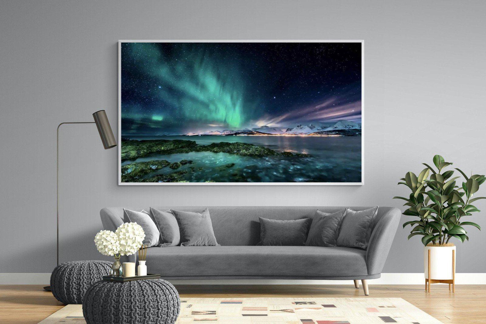 Northern Lights-Wall_Art-220 x 130cm-Mounted Canvas-White-Pixalot