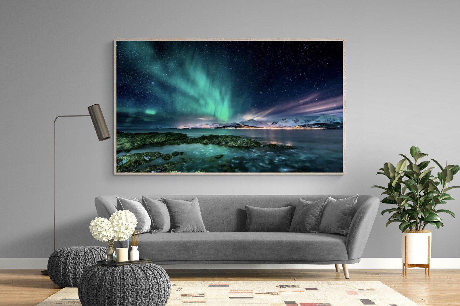 Northern Lights-Wall_Art-220 x 130cm-Mounted Canvas-Wood-Pixalot