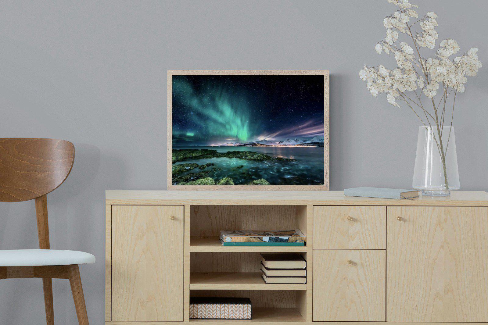 Northern Lights-Wall_Art-60 x 45cm-Mounted Canvas-Wood-Pixalot