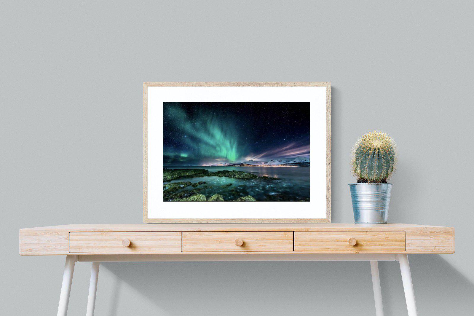 Northern Lights-Wall_Art-80 x 60cm-Framed Print-Wood-Pixalot