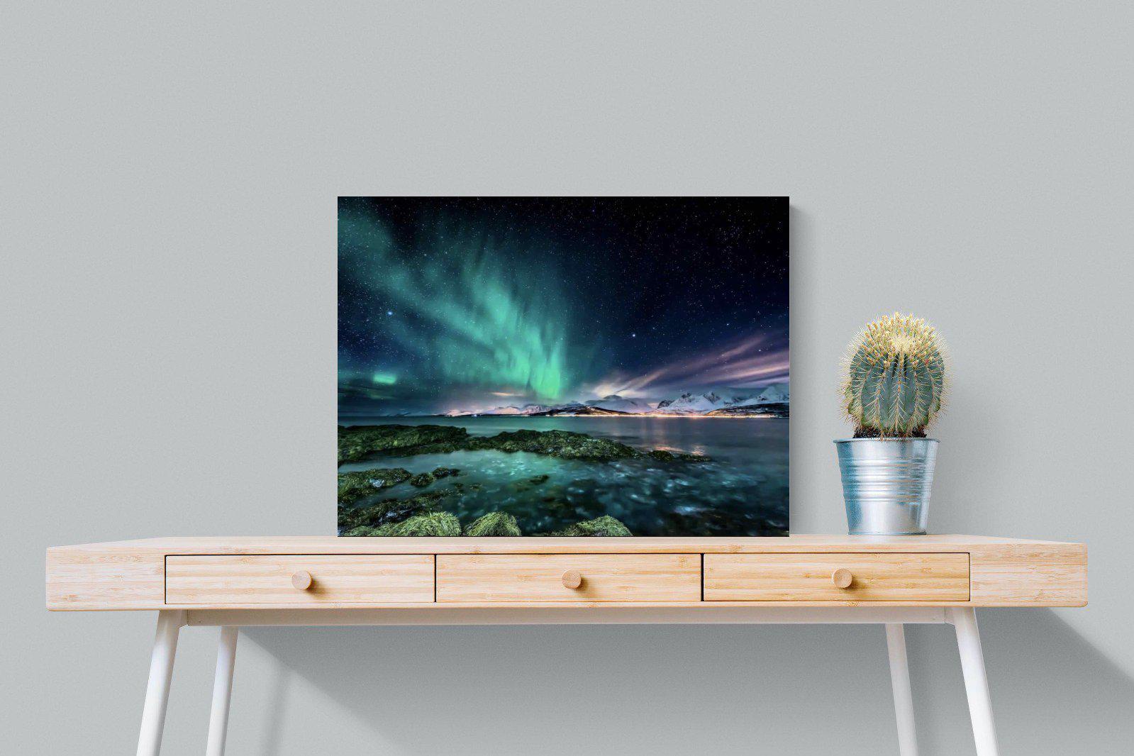 Northern Lights-Wall_Art-80 x 60cm-Mounted Canvas-No Frame-Pixalot