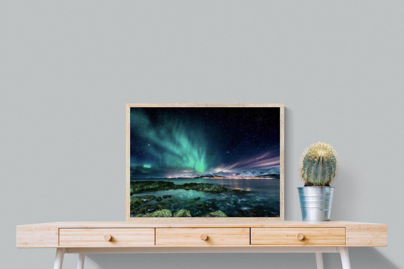 Northern Lights-Wall_Art-80 x 60cm-Mounted Canvas-Wood-Pixalot