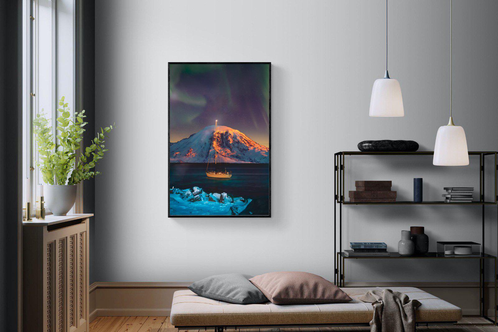 Northern Lights Voyage-Wall_Art-100 x 150cm-Mounted Canvas-Black-Pixalot