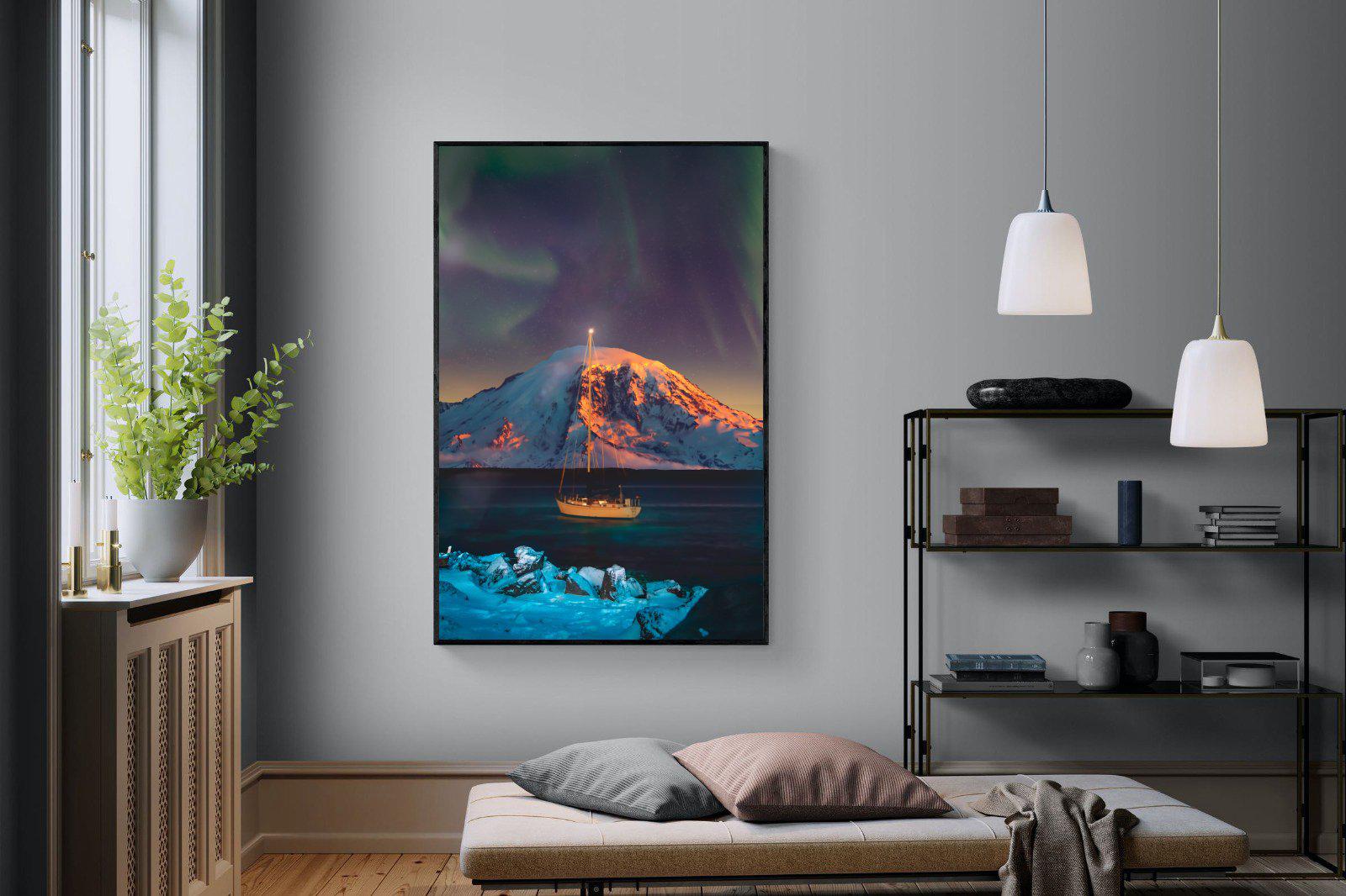 Northern Lights Voyage-Wall_Art-120 x 180cm-Mounted Canvas-Black-Pixalot