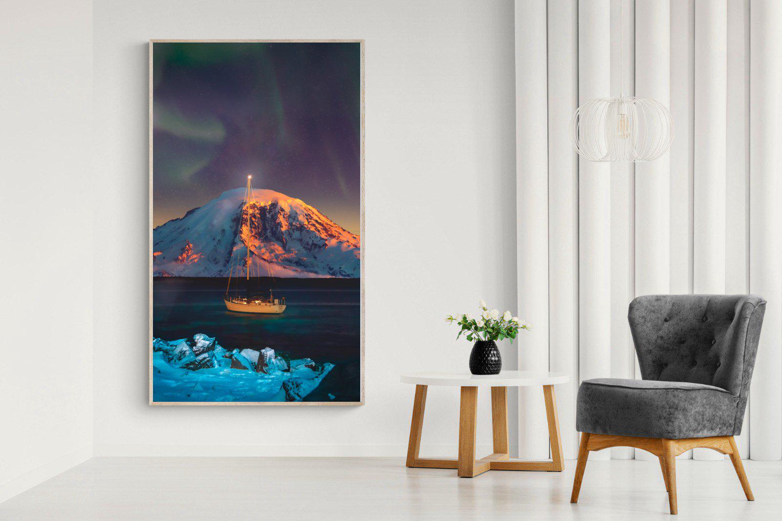 Northern Lights Voyage-Wall_Art-130 x 220cm-Mounted Canvas-Wood-Pixalot