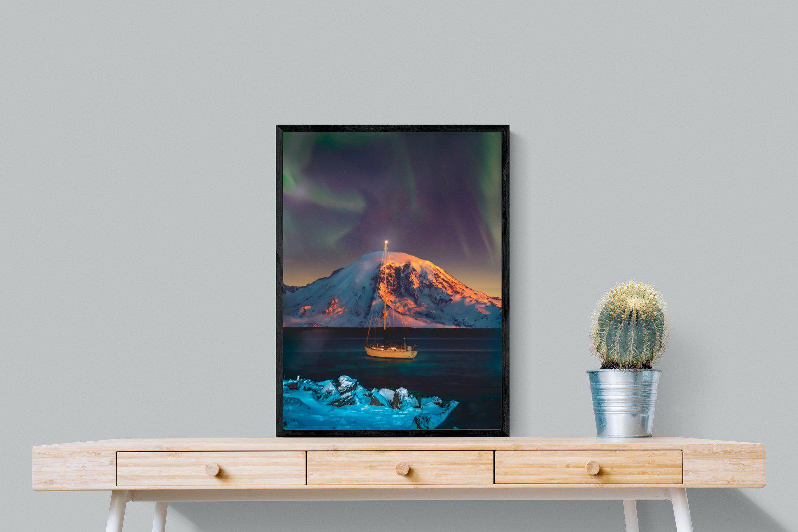 Northern Lights Voyage-Wall_Art-60 x 80cm-Mounted Canvas-Black-Pixalot