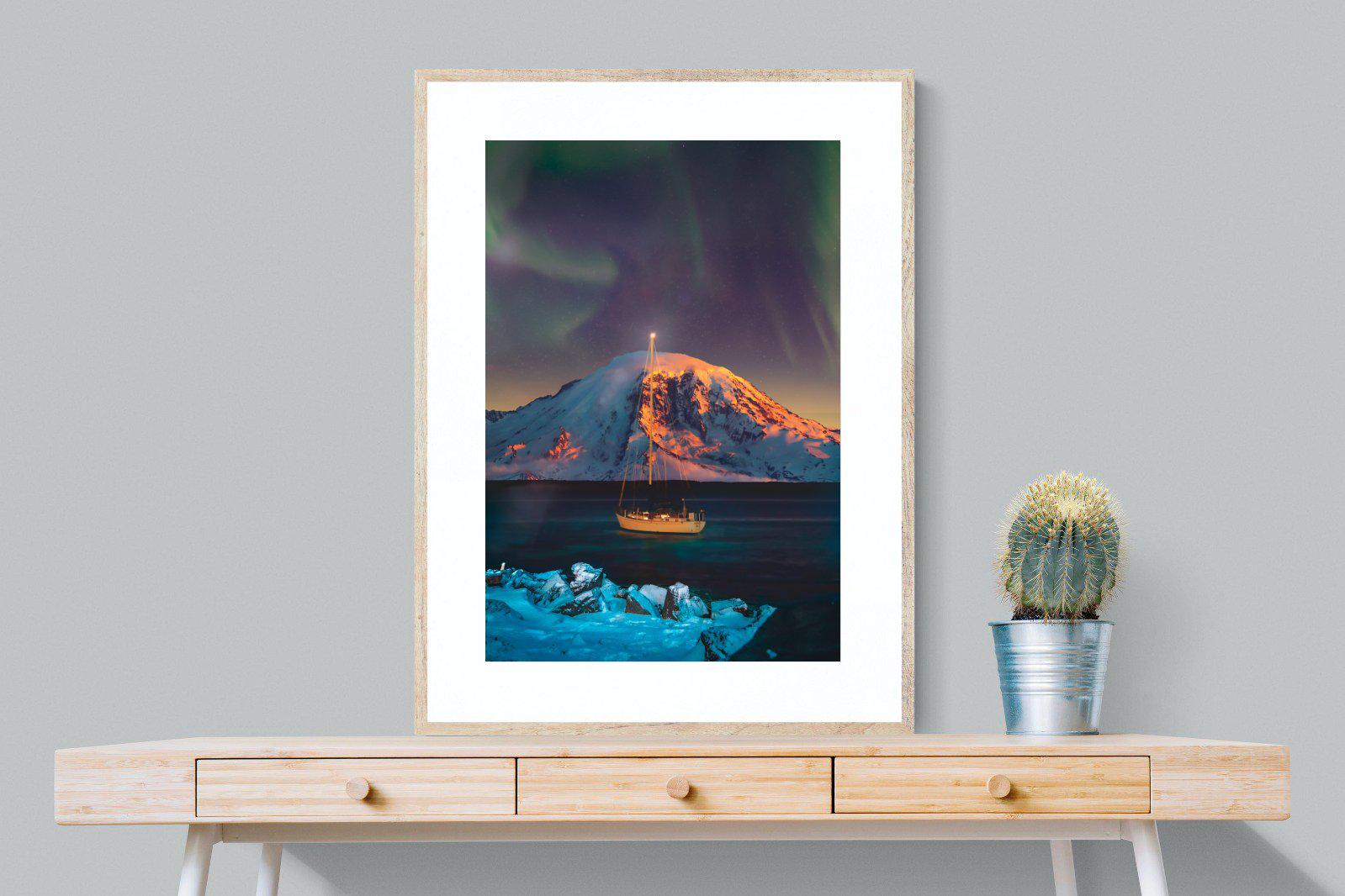 Northern Lights Voyage-Wall_Art-75 x 100cm-Framed Print-Wood-Pixalot